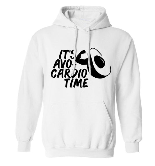 It's avo-cardio time adults unisex white hoodie 2XL