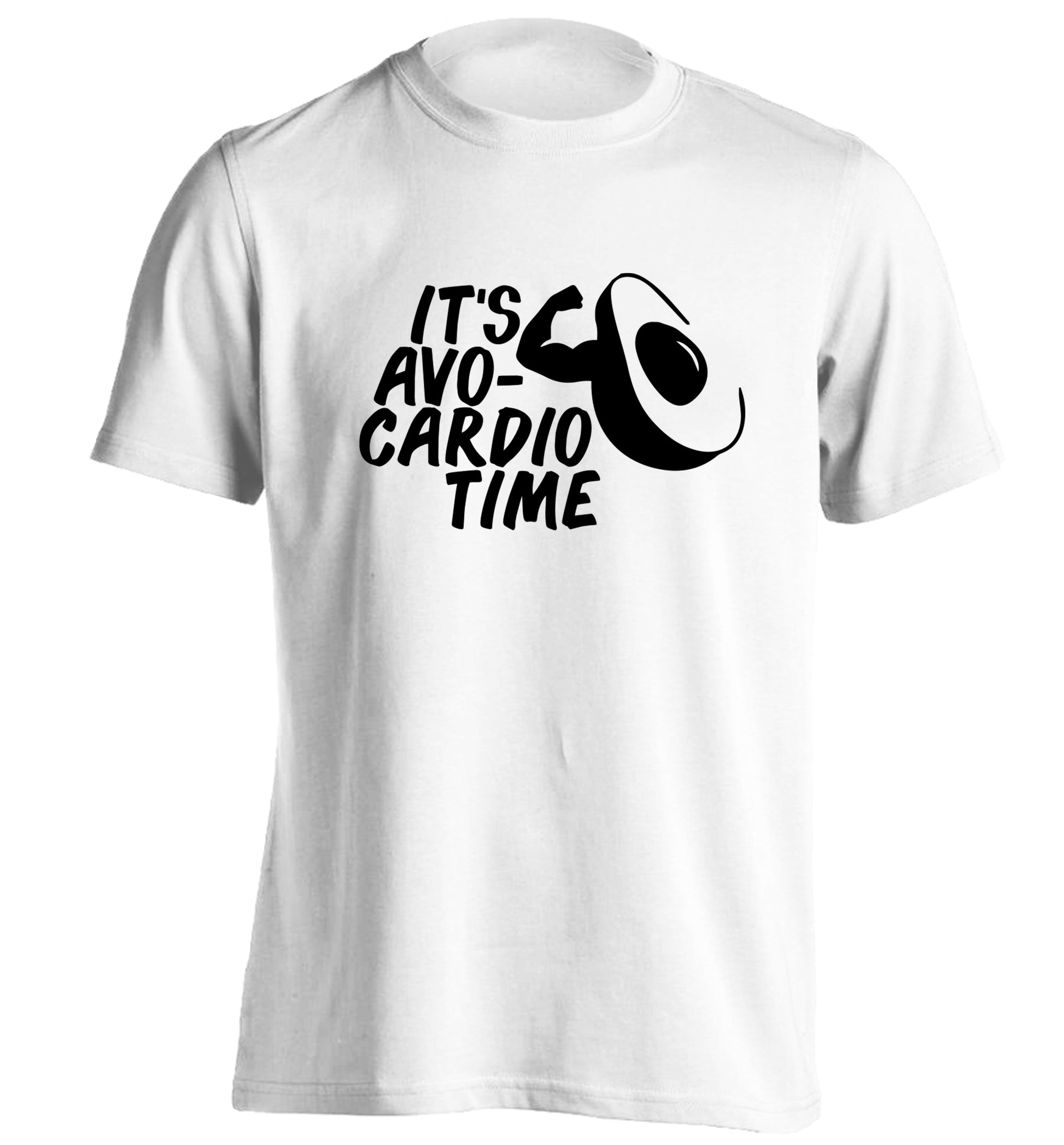 It's avo-cardio time adults unisex white Tshirt 2XL