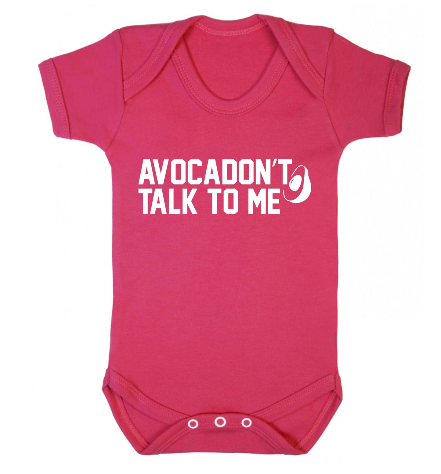 Avocadon't talk to me Baby Vest dark pink 18-24 months