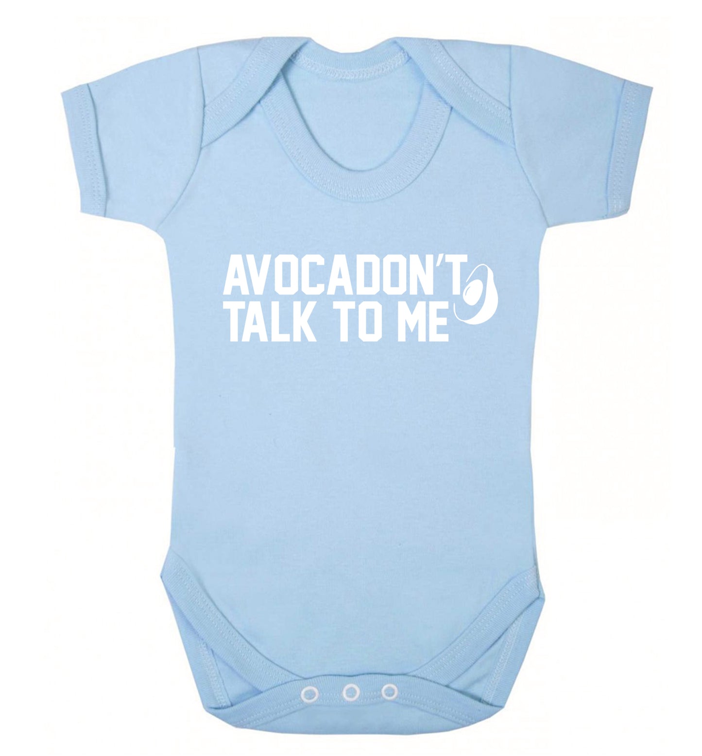 Avocadon't talk to me Baby Vest pale blue 18-24 months