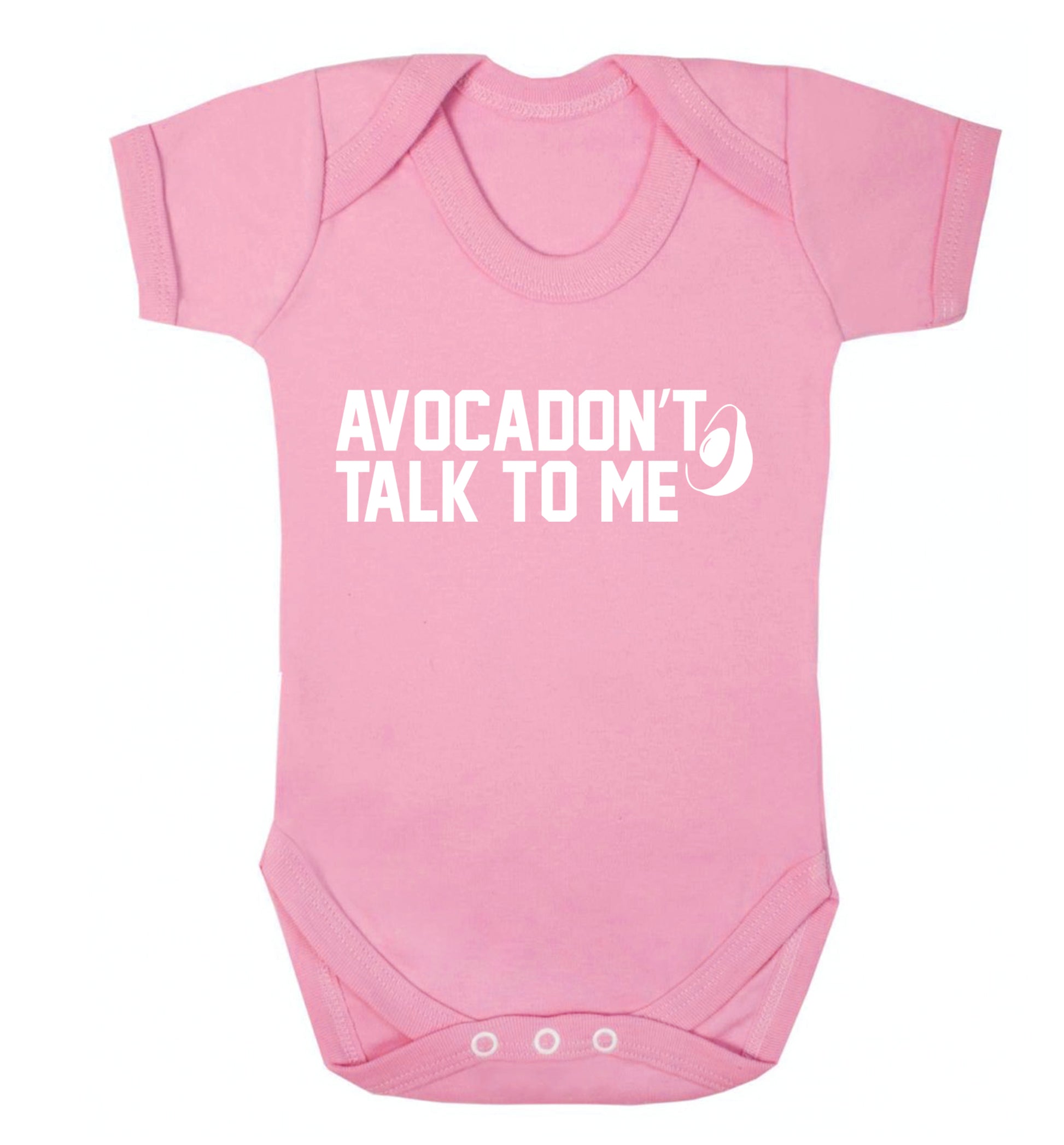 Avocadon't talk to me Baby Vest pale pink 18-24 months