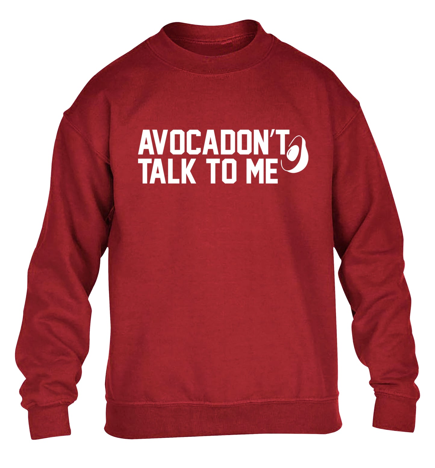 Avocadon't talk to me children's grey sweater 12-14 Years