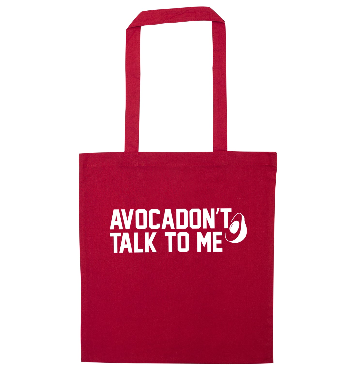 Avocadon't talk to me red tote bag