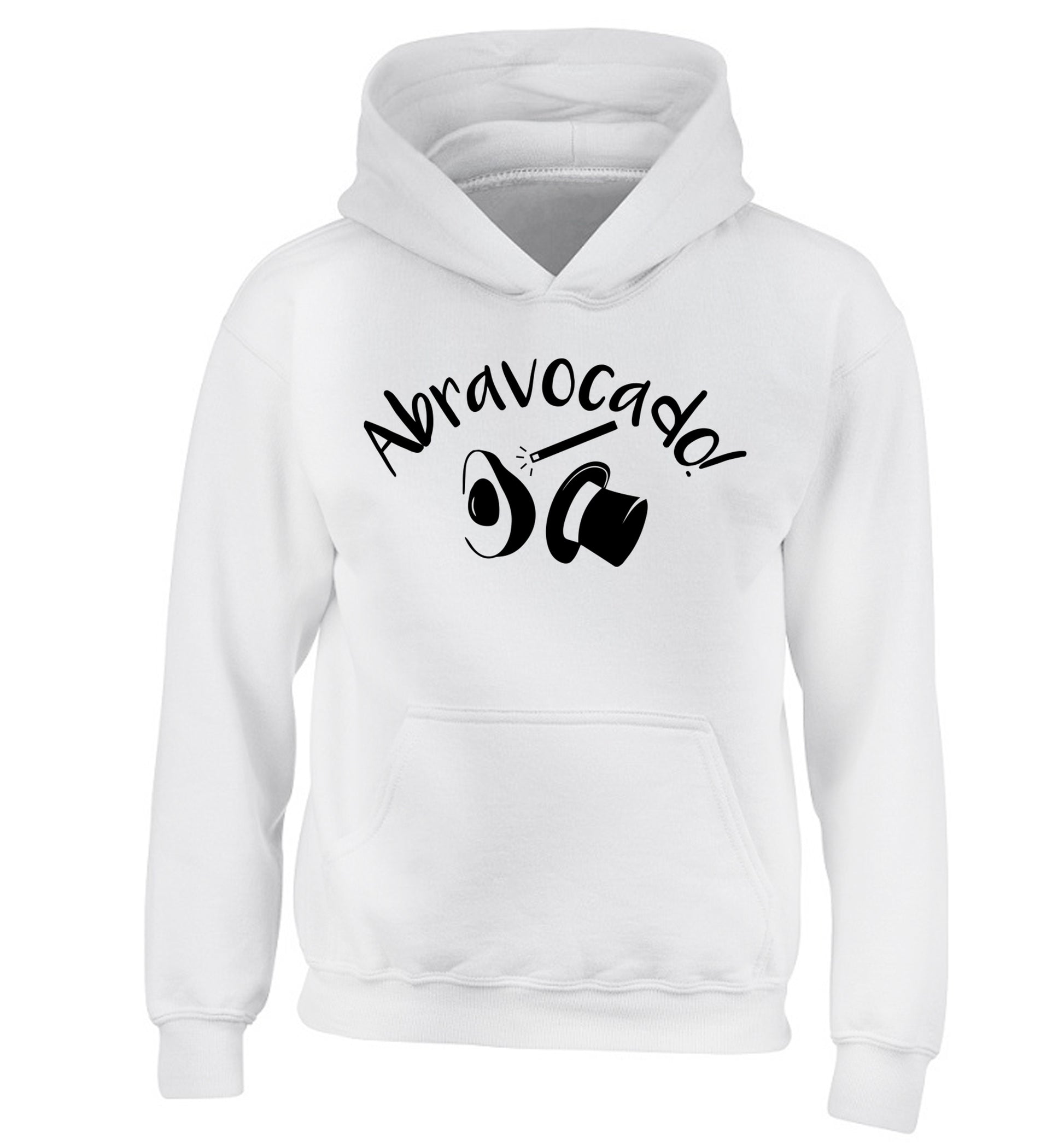 Abravocado children's white hoodie 12-14 Years