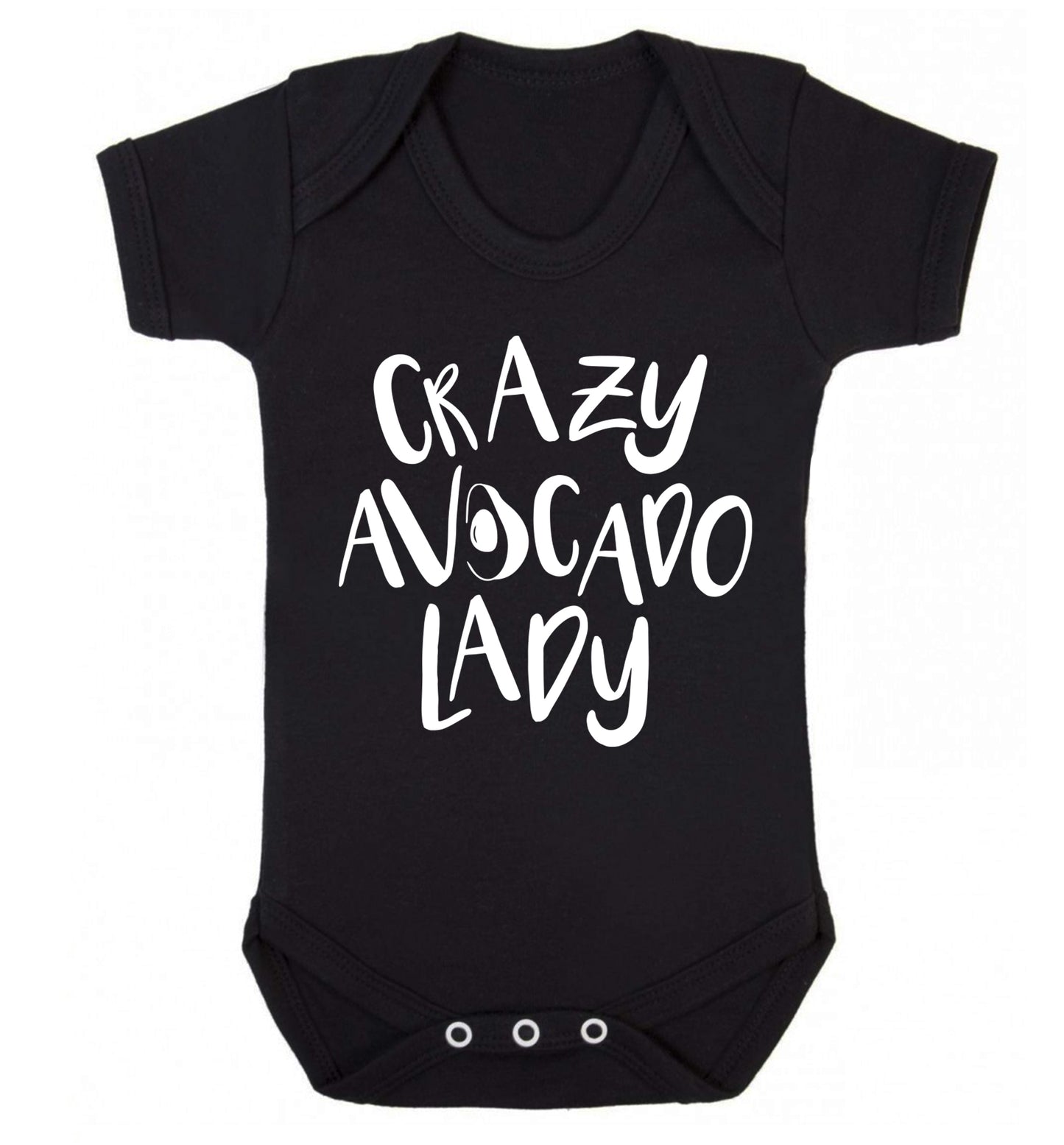 Crazy avocado lady Baby Vest black 18-24 months