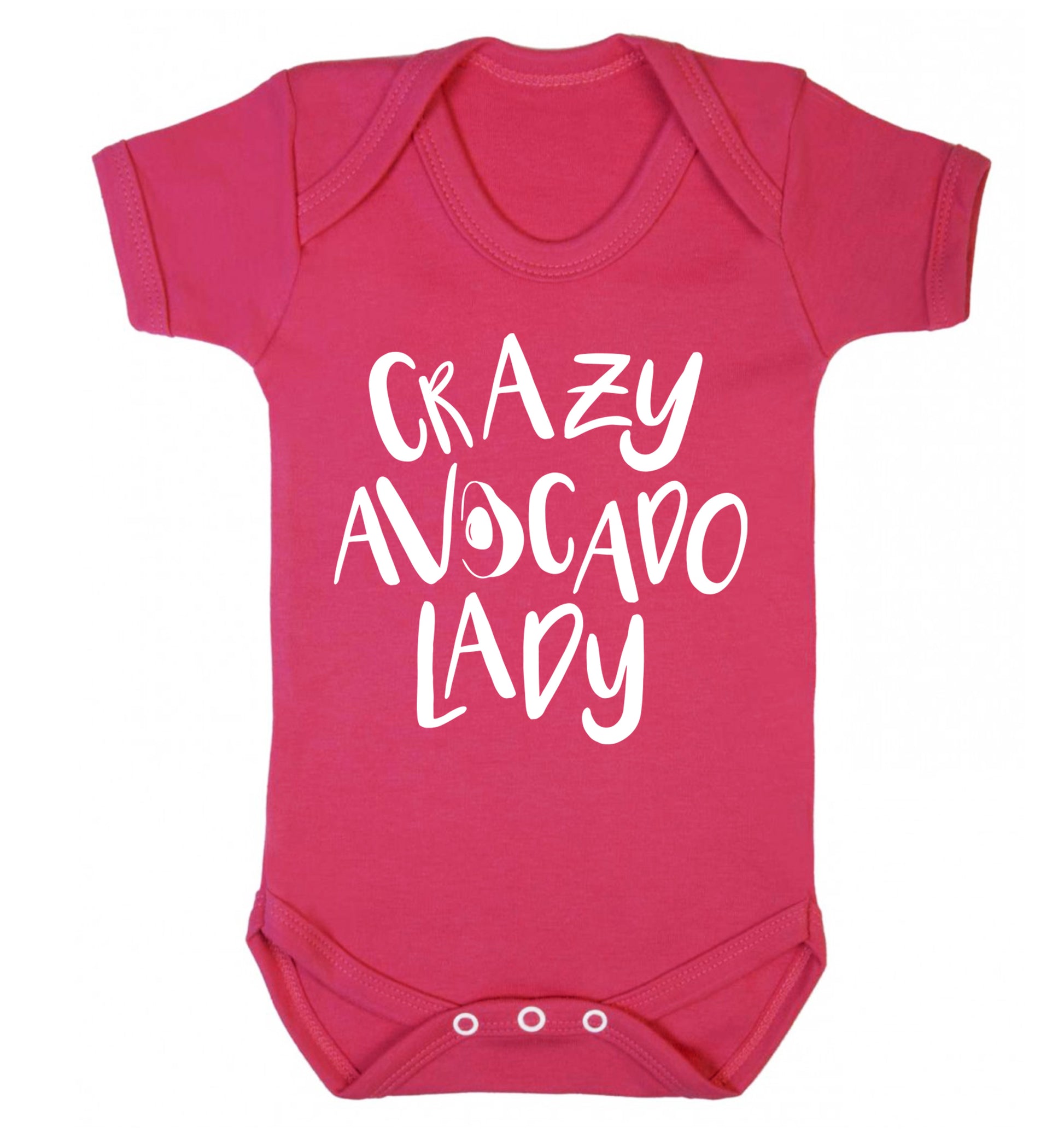 Crazy avocado lady Baby Vest dark pink 18-24 months
