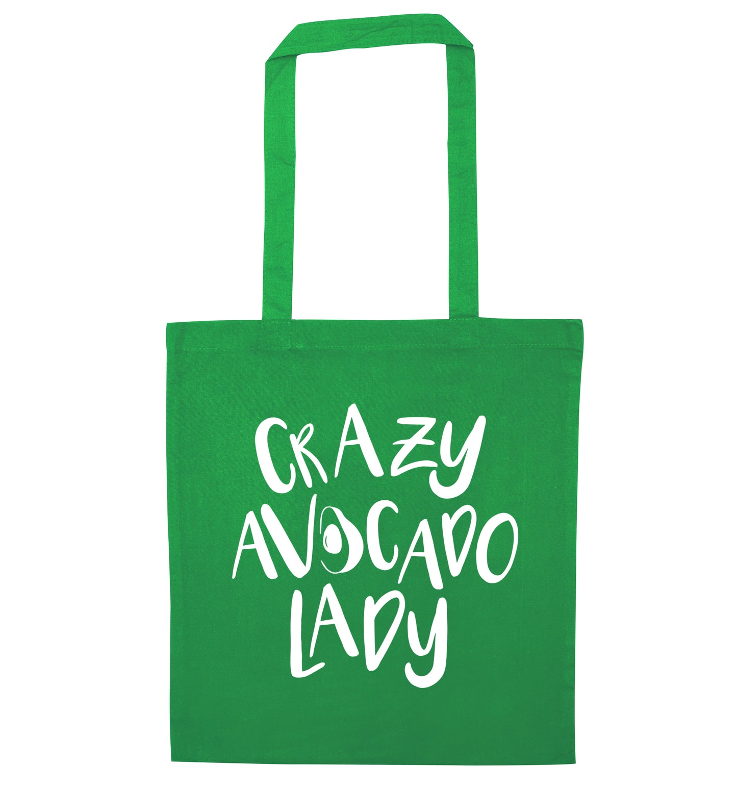 Crazy avocado lady green tote bag