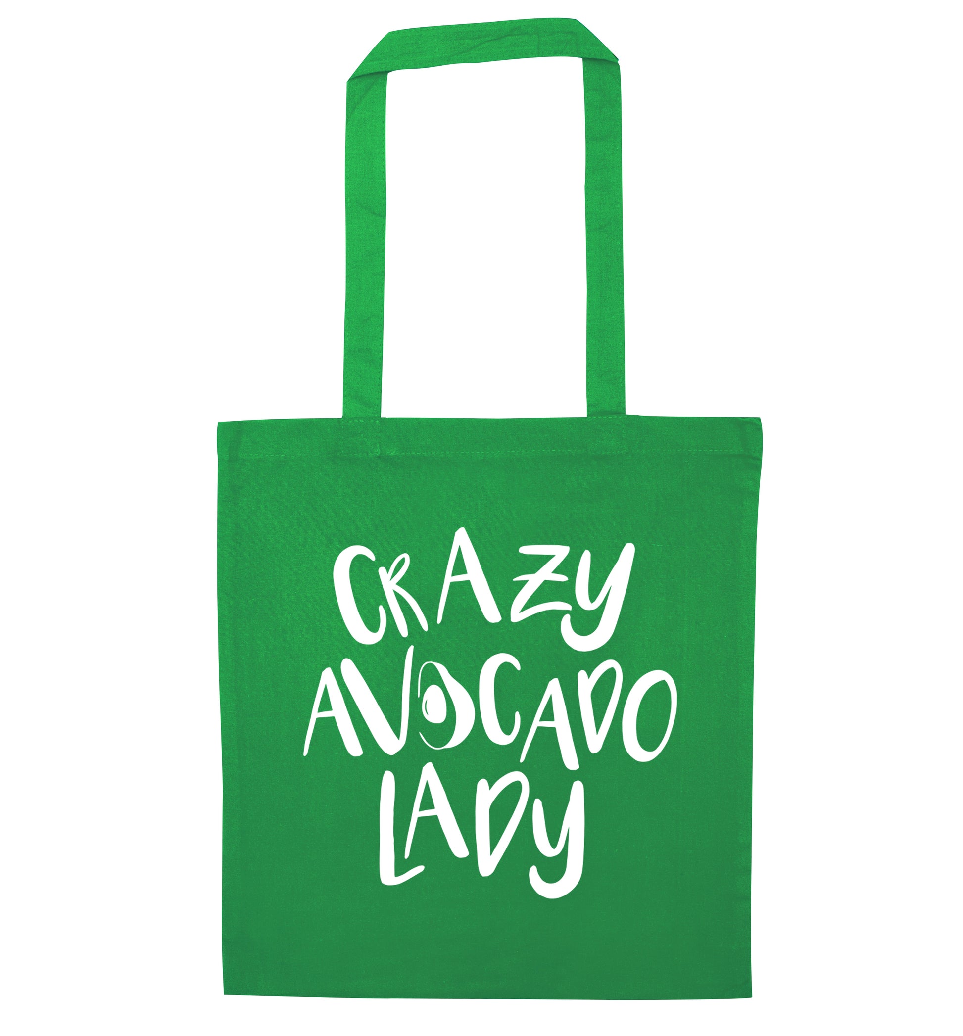 Crazy avocado lady green tote bag