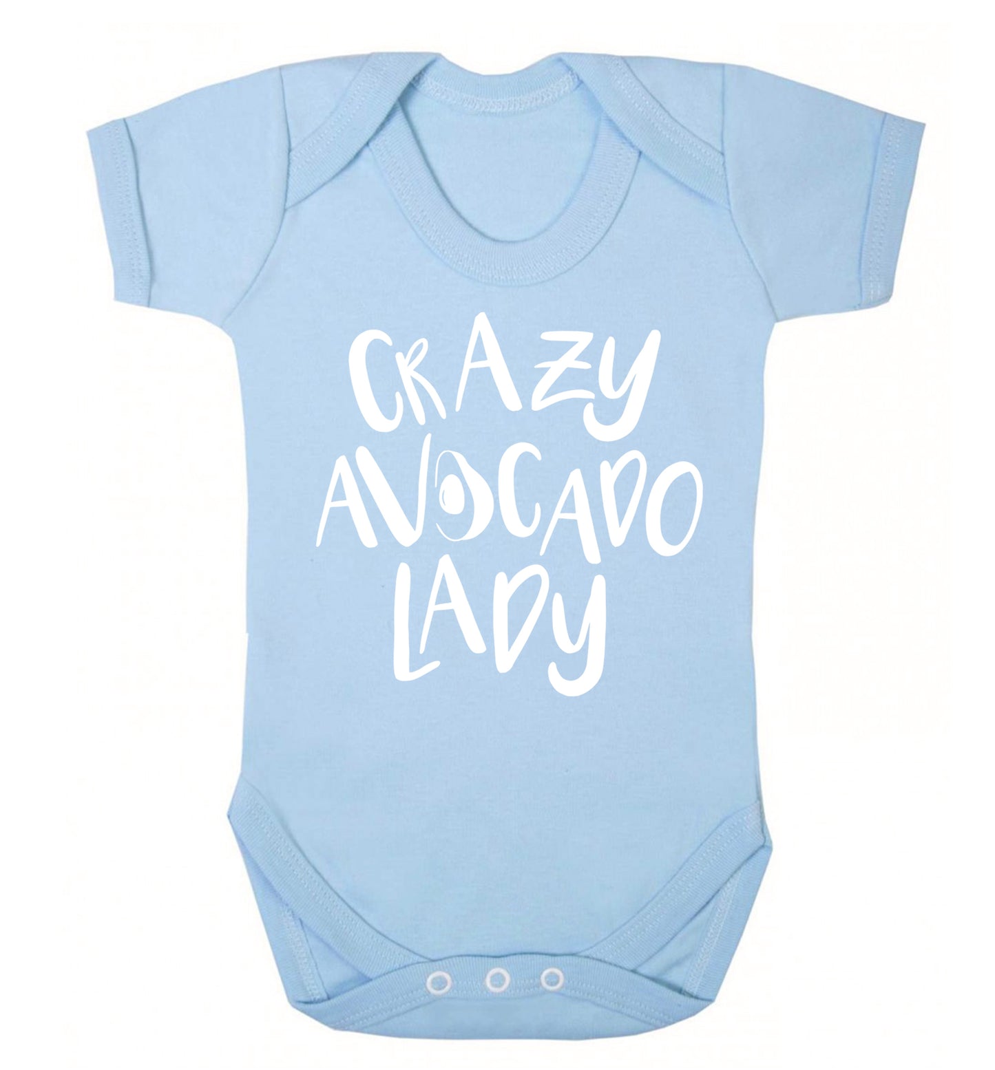 Crazy avocado lady Baby Vest pale blue 18-24 months