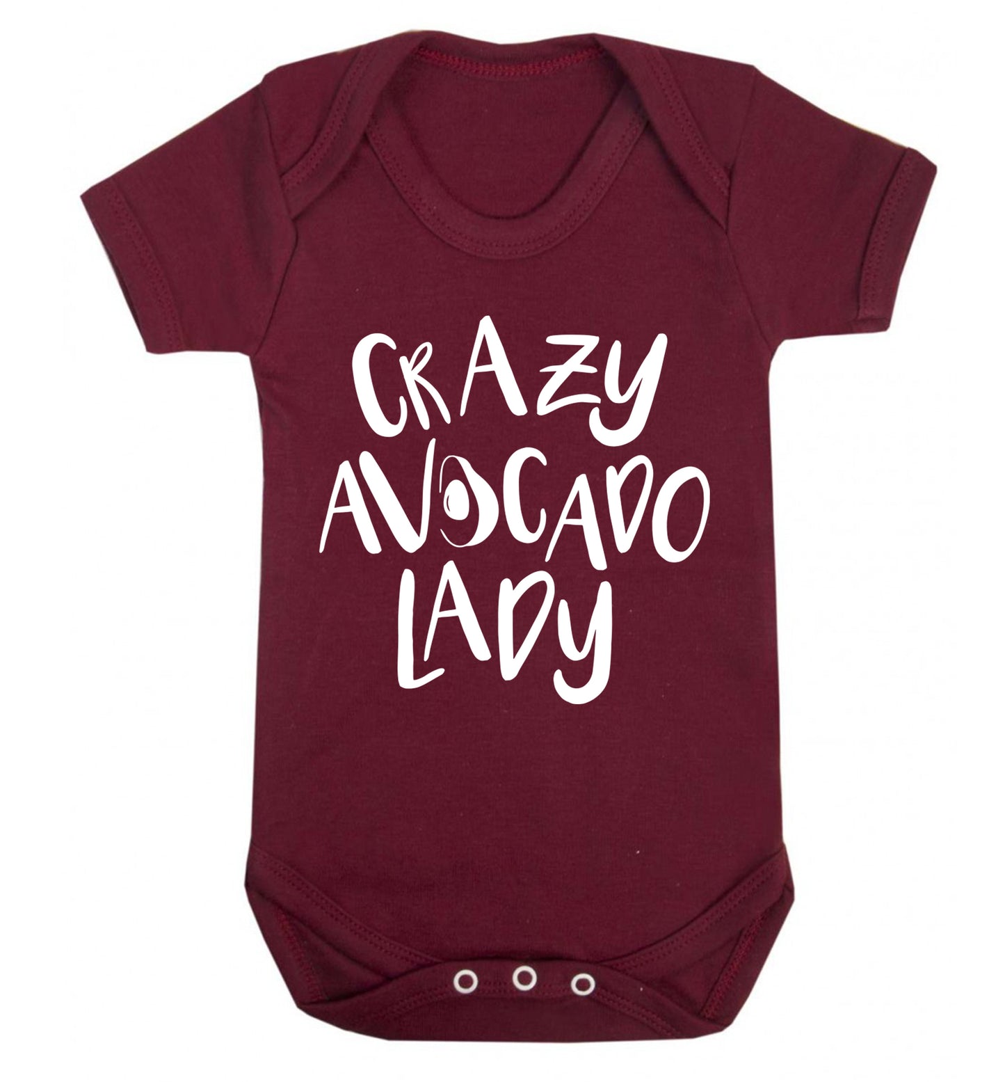 Crazy avocado lady Baby Vest maroon 18-24 months