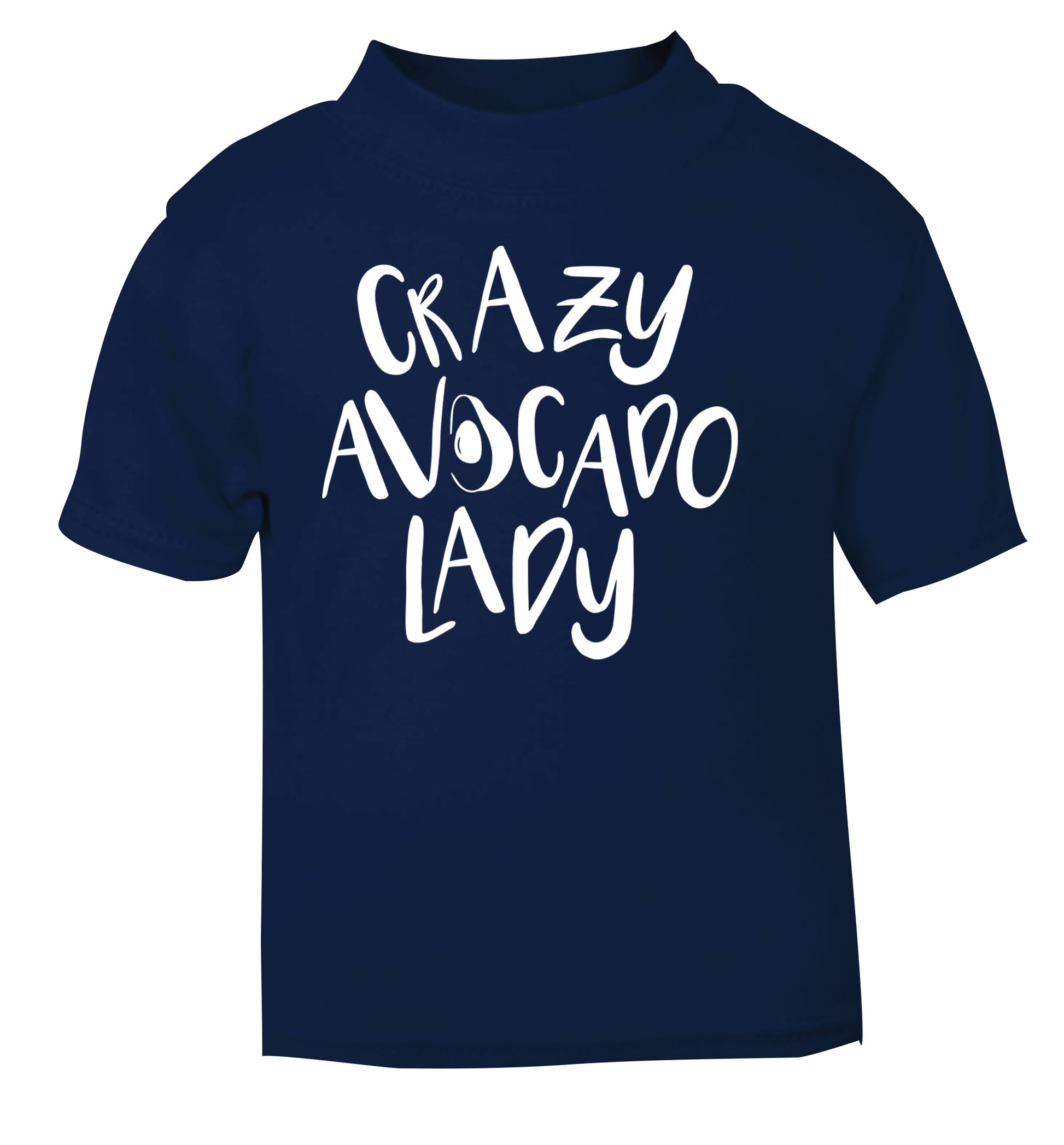 Crazy avocado lady navy Baby Toddler Tshirt 2 Years