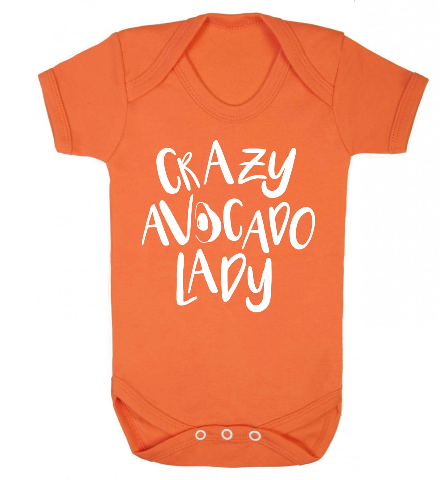 Crazy avocado lady Baby Vest orange 18-24 months