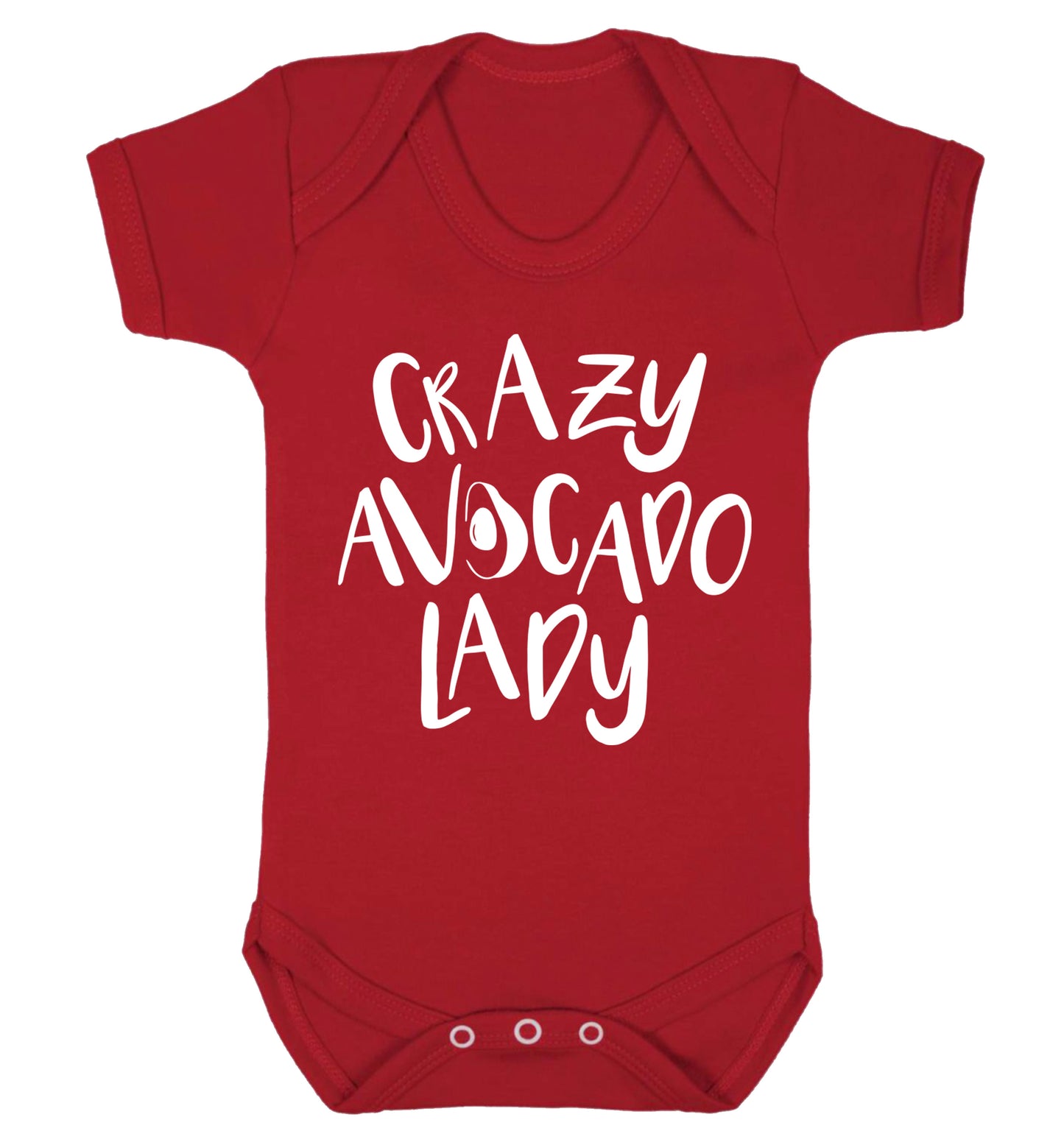 Crazy avocado lady Baby Vest red 18-24 months