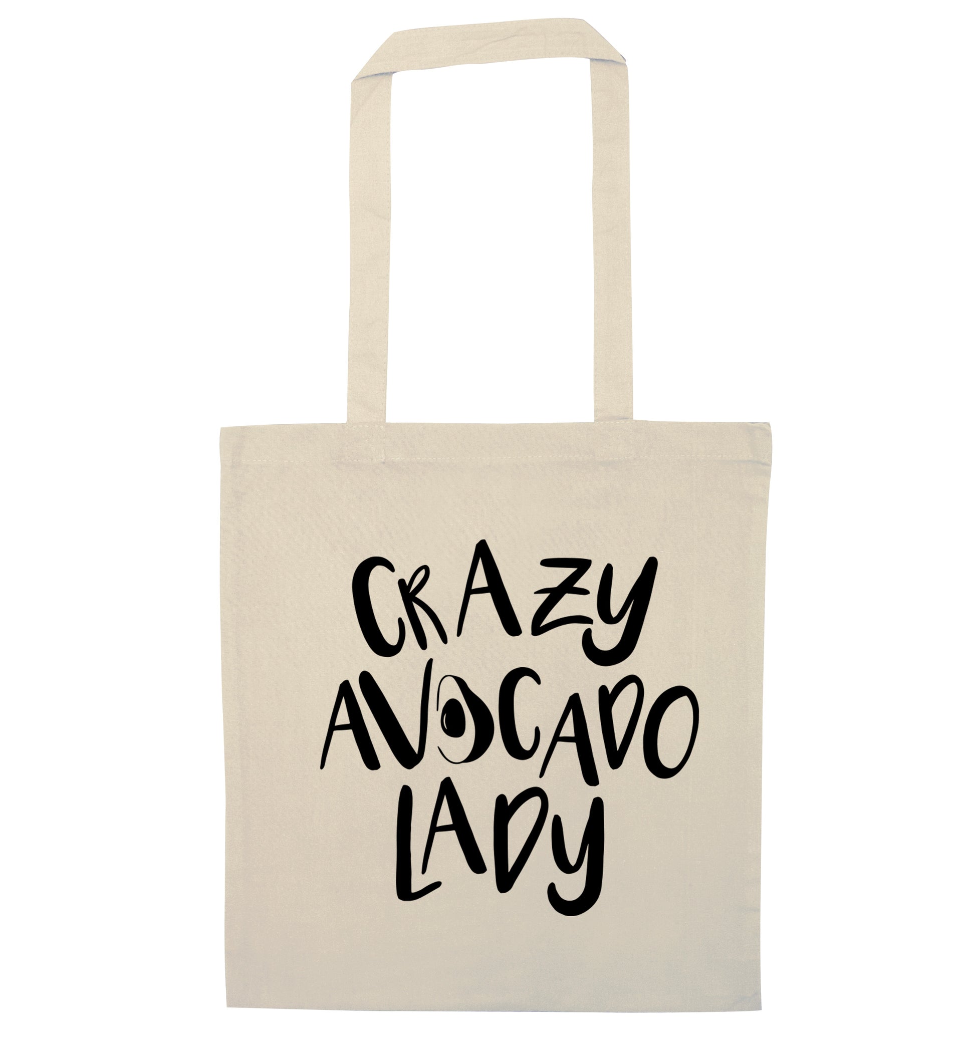 Crazy avocado lady natural tote bag