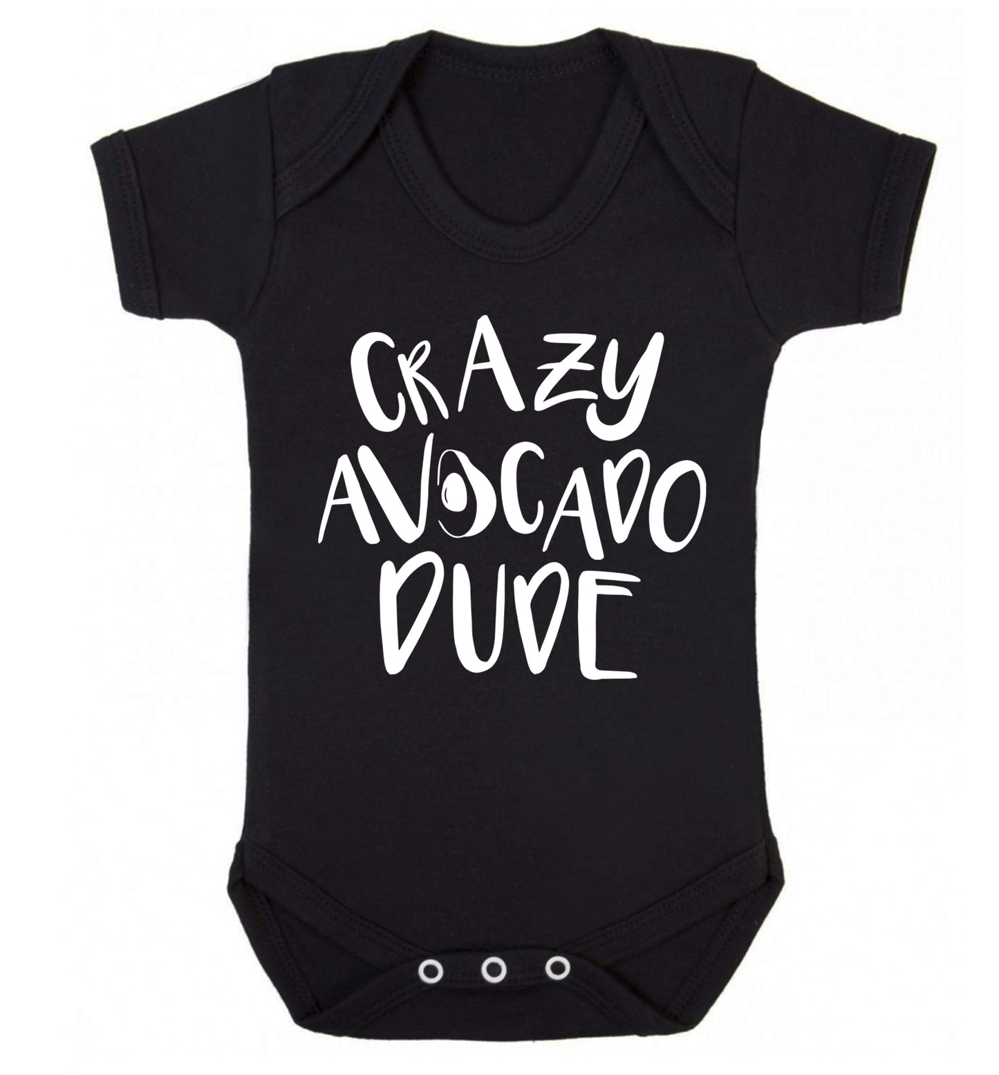 Crazy avocado dude Baby Vest black 18-24 months