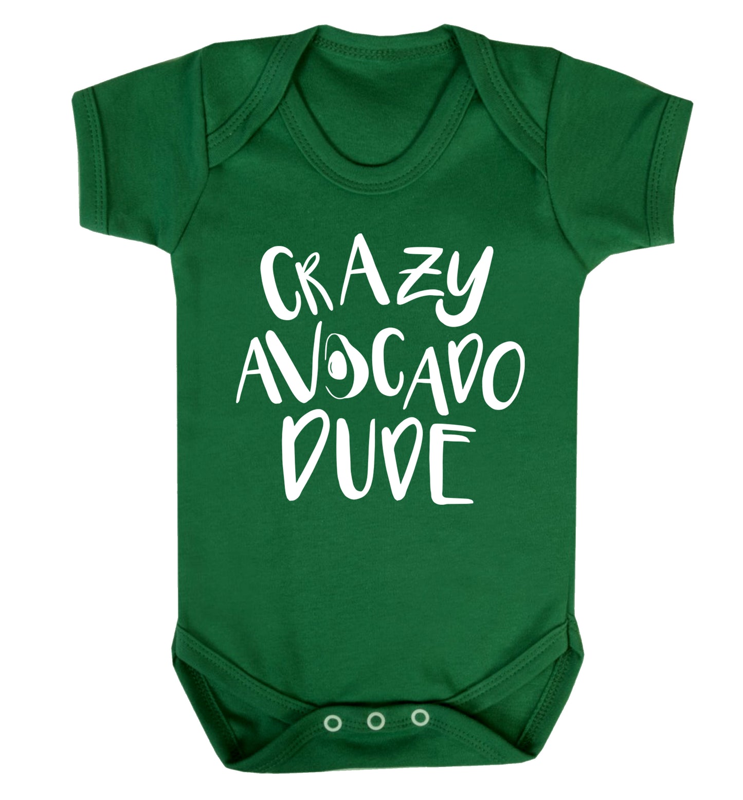 Crazy avocado dude Baby Vest green 18-24 months