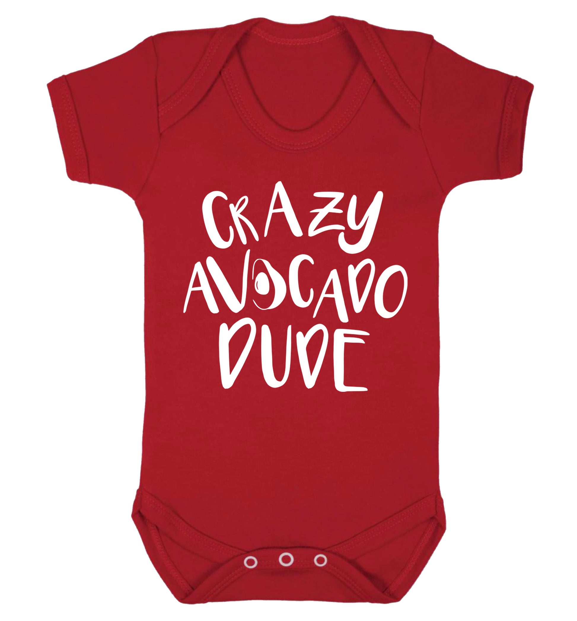 Crazy avocado dude Baby Vest red 18-24 months