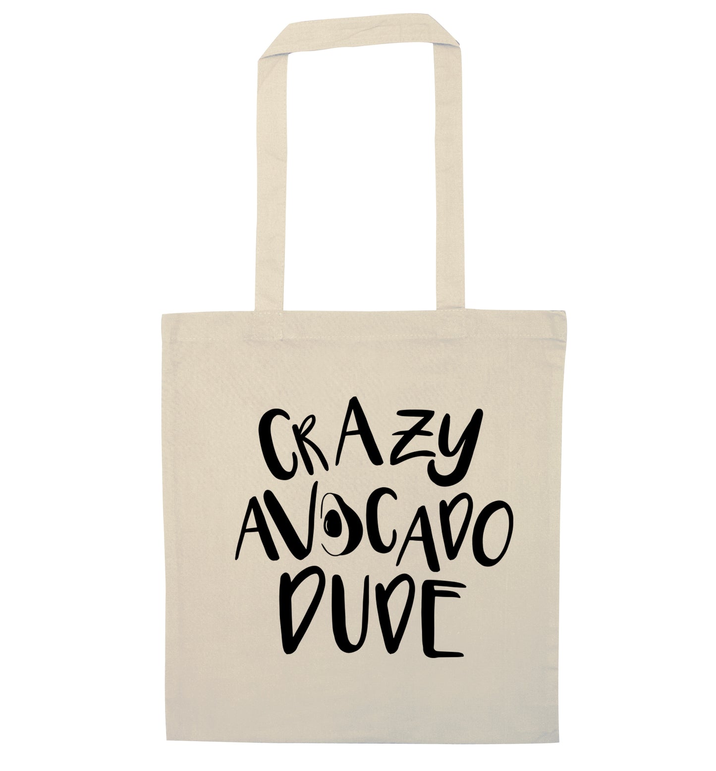Crazy avocado dude natural tote bag