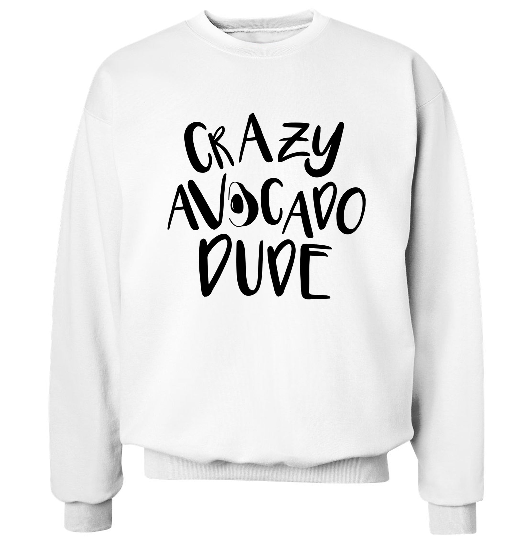 Crazy avocado dude Adult's unisex white Sweater 2XL