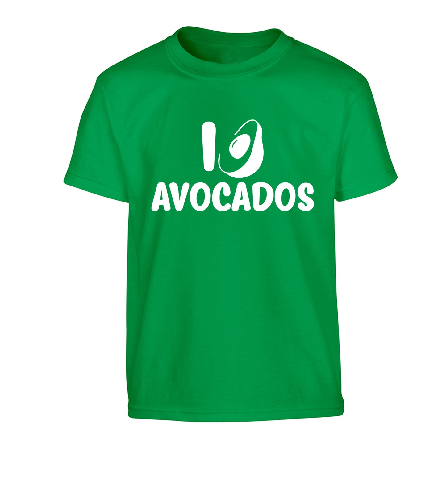 I love avocados Children's green Tshirt 12-14 Years