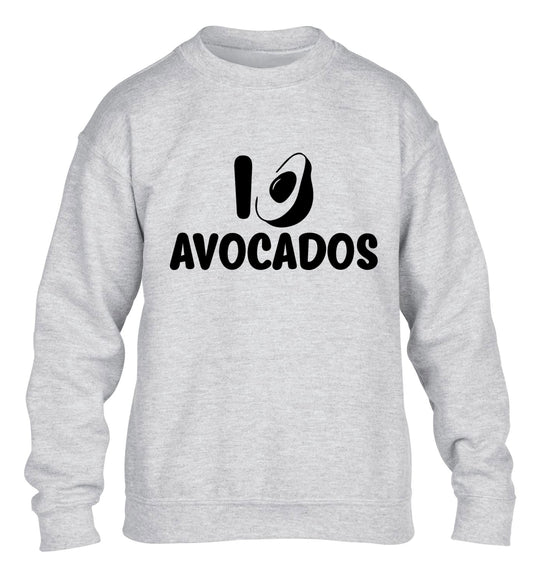 I love avocados children's grey sweater 12-14 Years