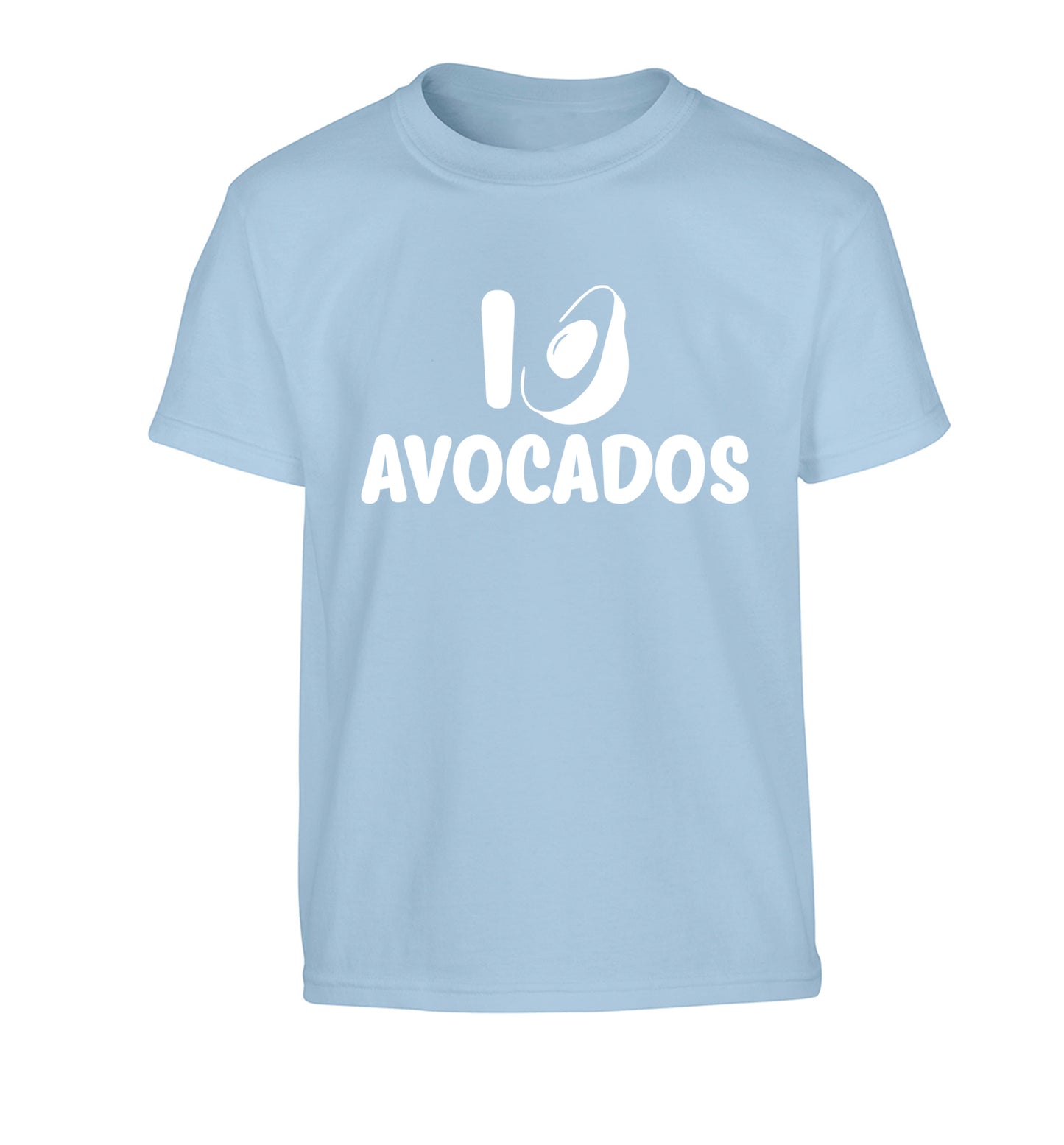 I love avocados Children's light blue Tshirt 12-14 Years