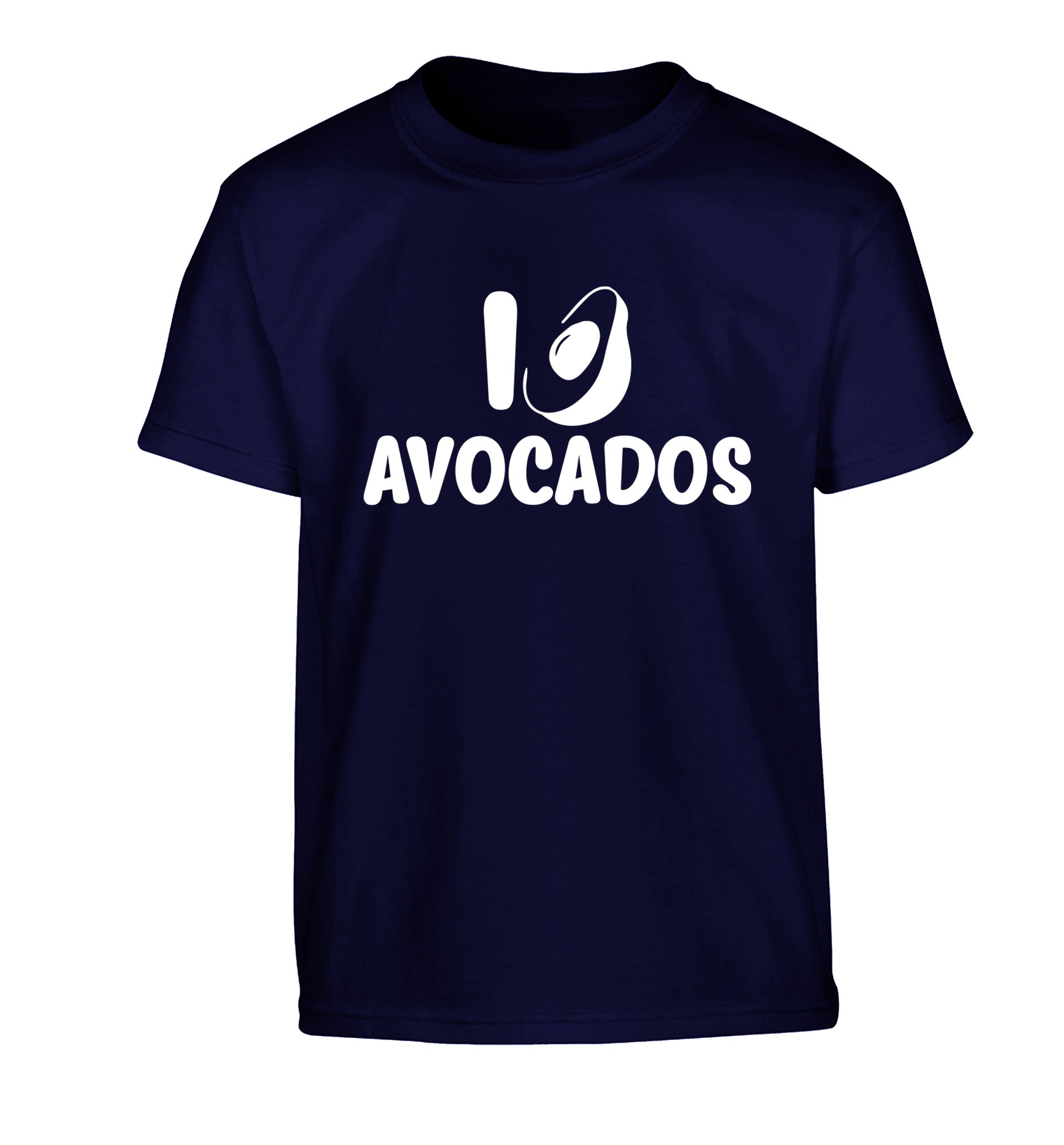 I love avocados Children's navy Tshirt 12-14 Years