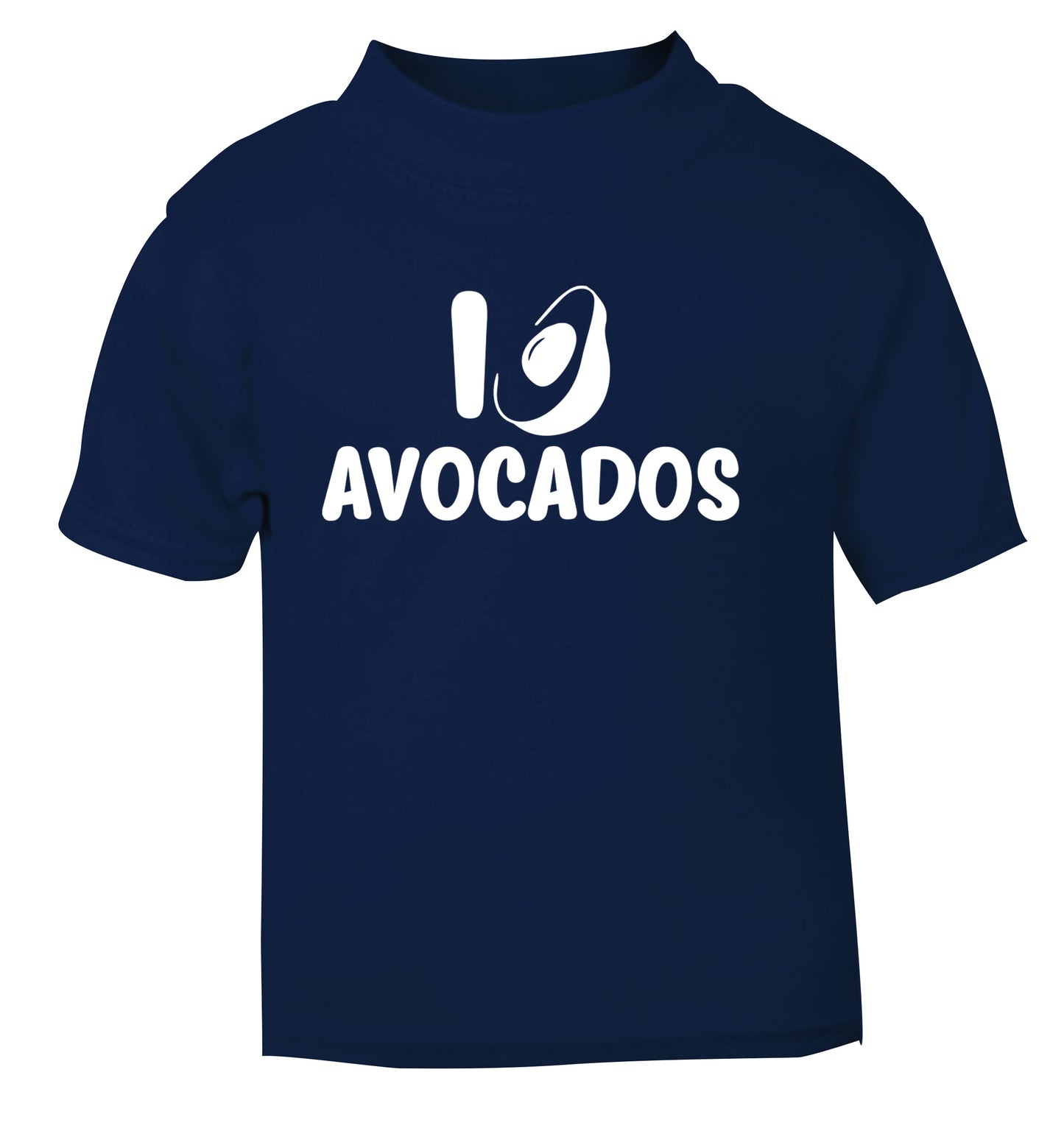 I love avocados navy Baby Toddler Tshirt 2 Years