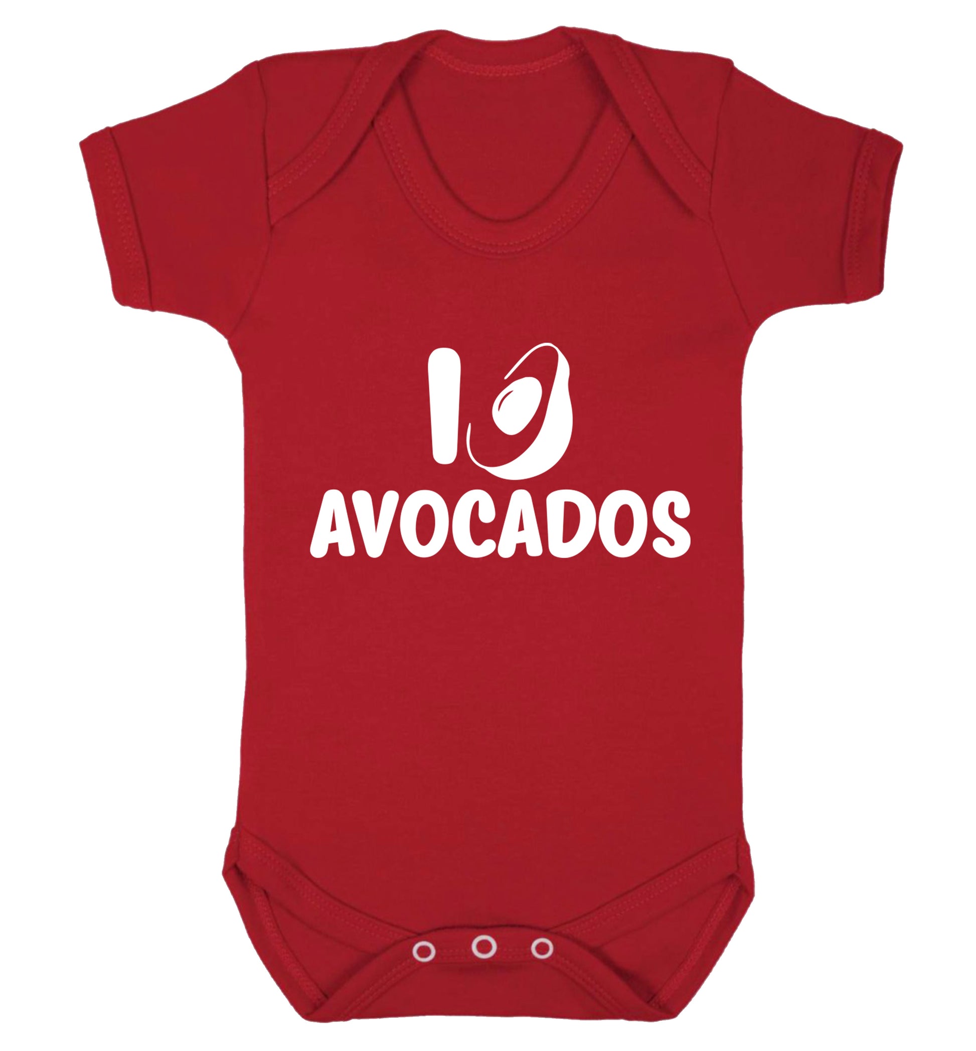 I love avocados Baby Vest red 18-24 months