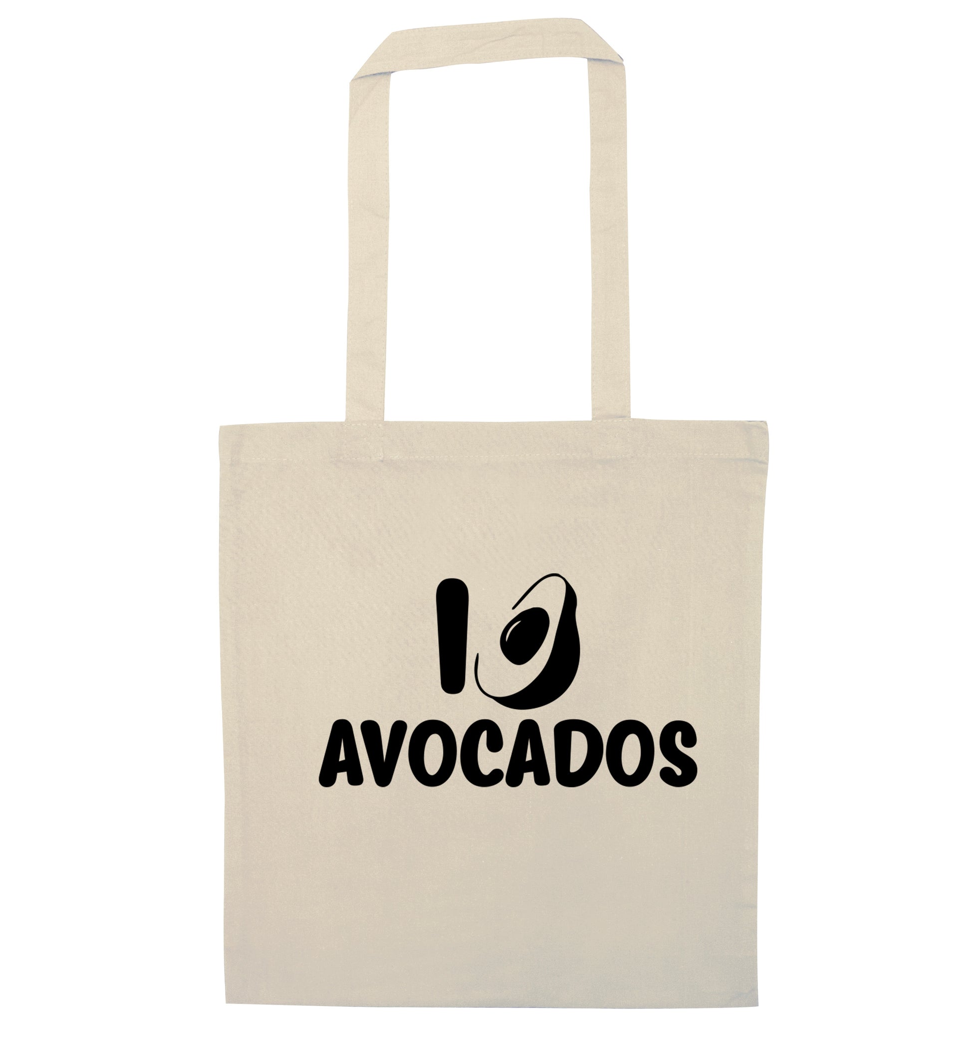 I love avocados natural tote bag