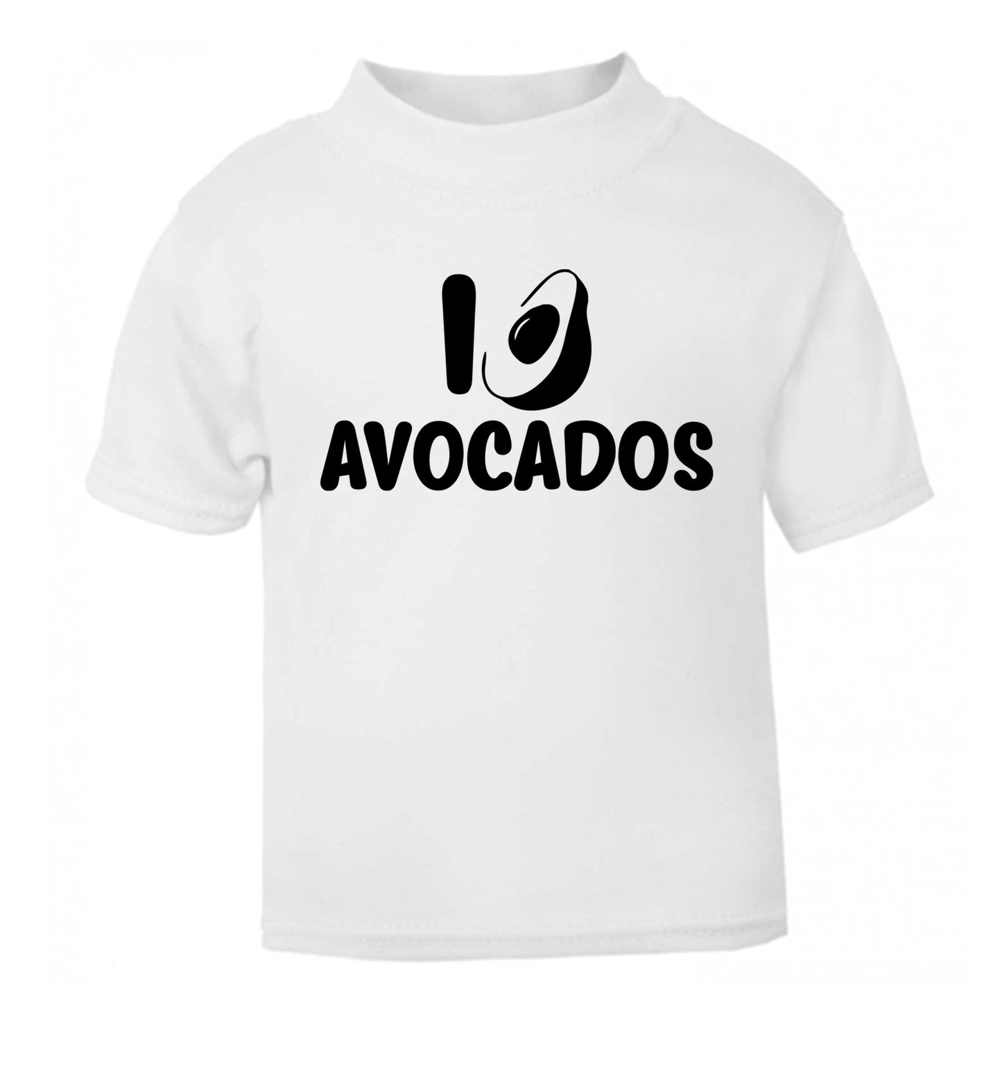 I love avocados white Baby Toddler Tshirt 2 Years