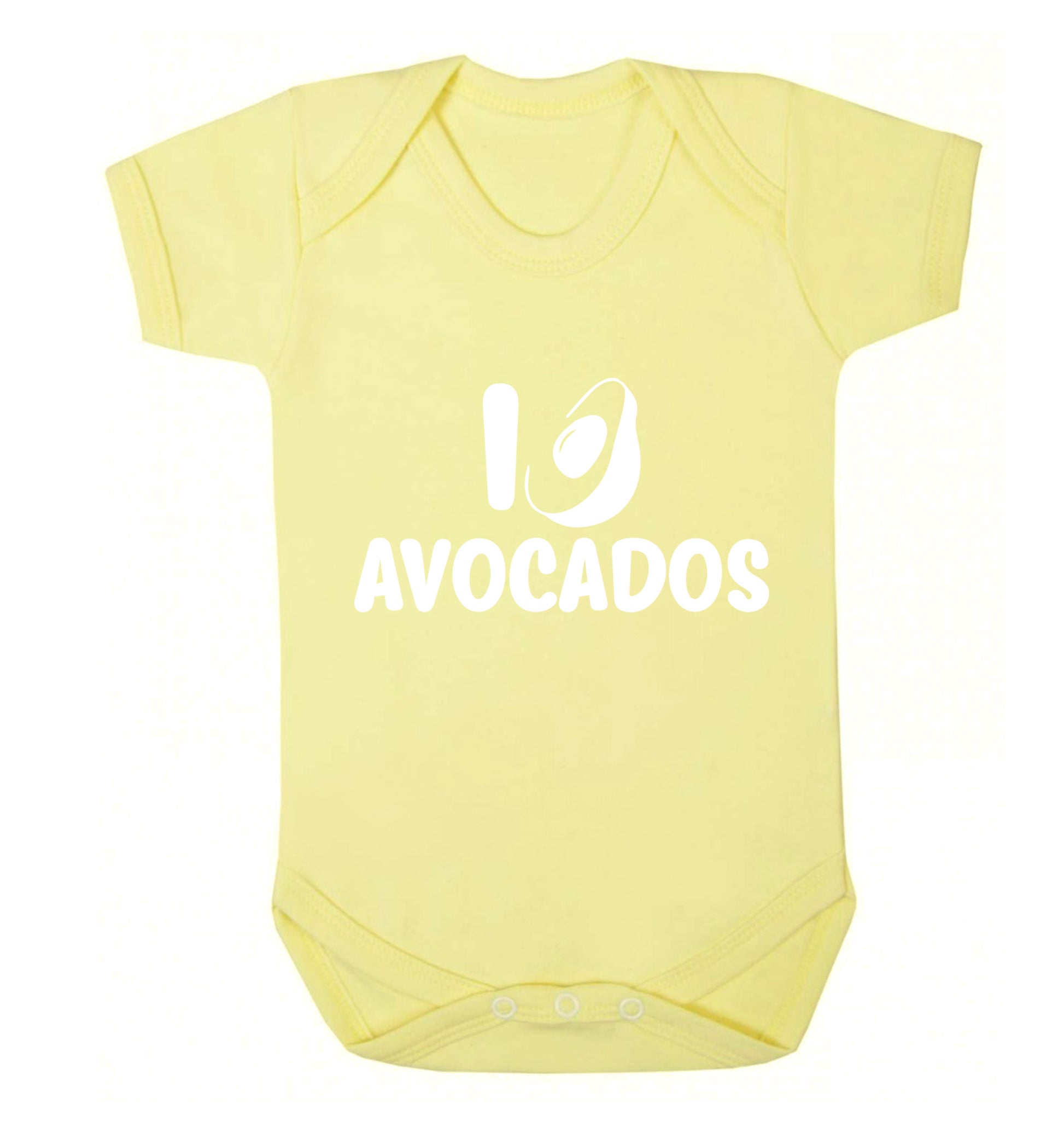 I love avocados Baby Vest pale yellow 18-24 months