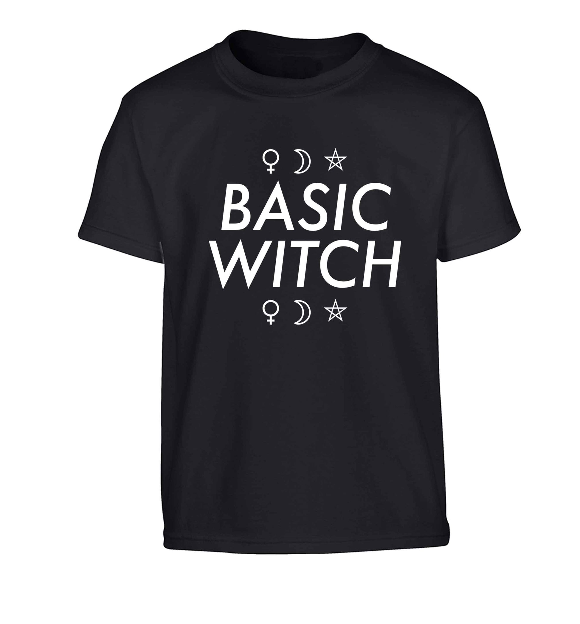 Basic witch 1 Children's black Tshirt 12-13 Years