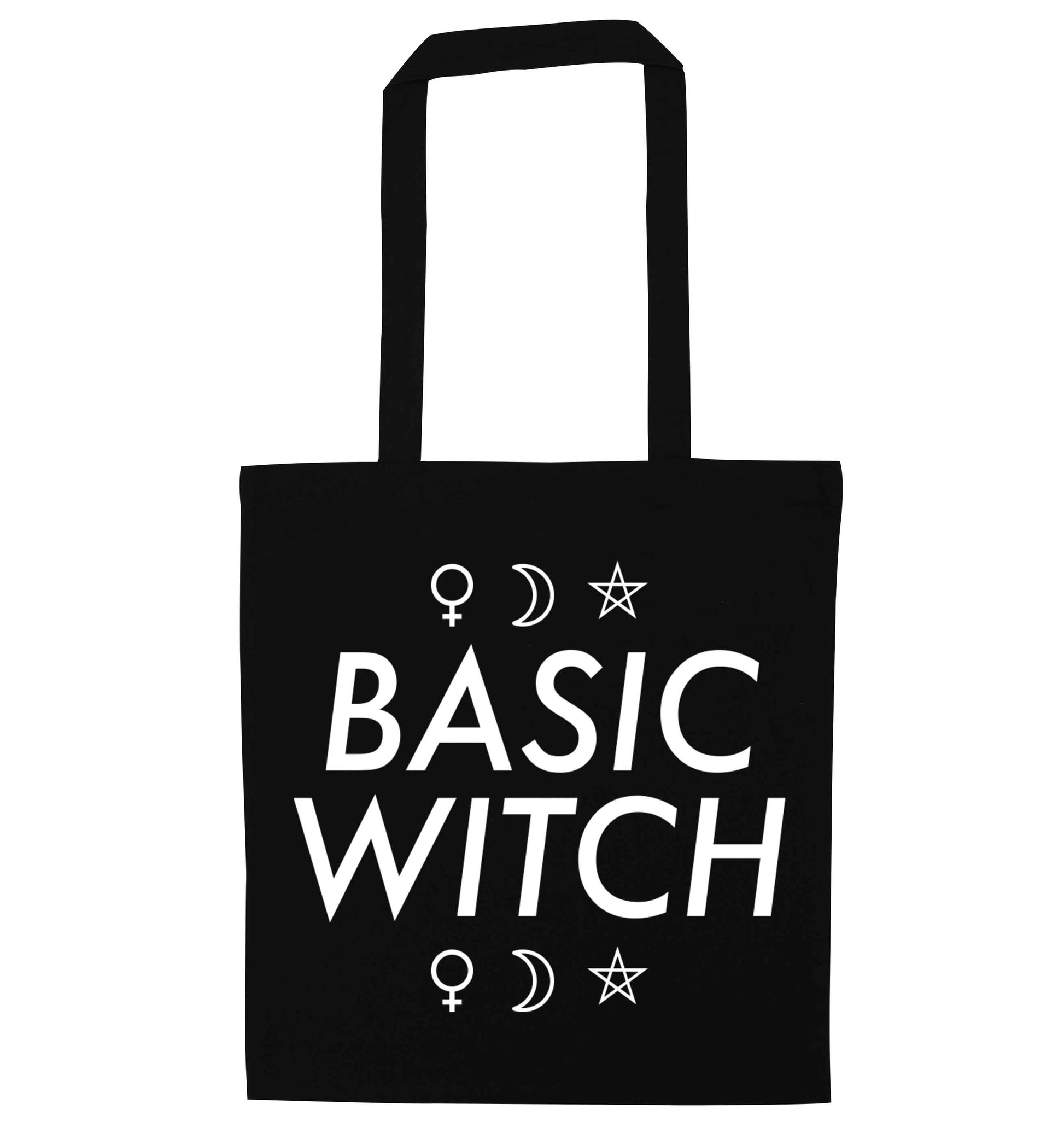 Basic witch 1 black tote bag