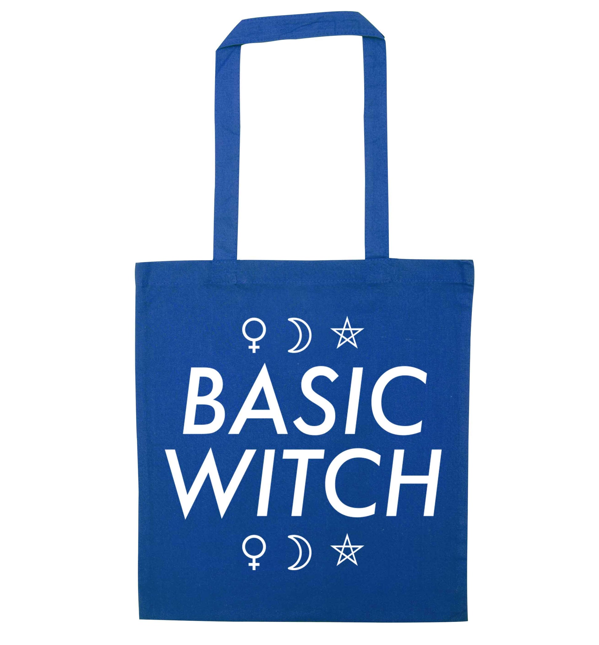 Basic witch blue tote bag