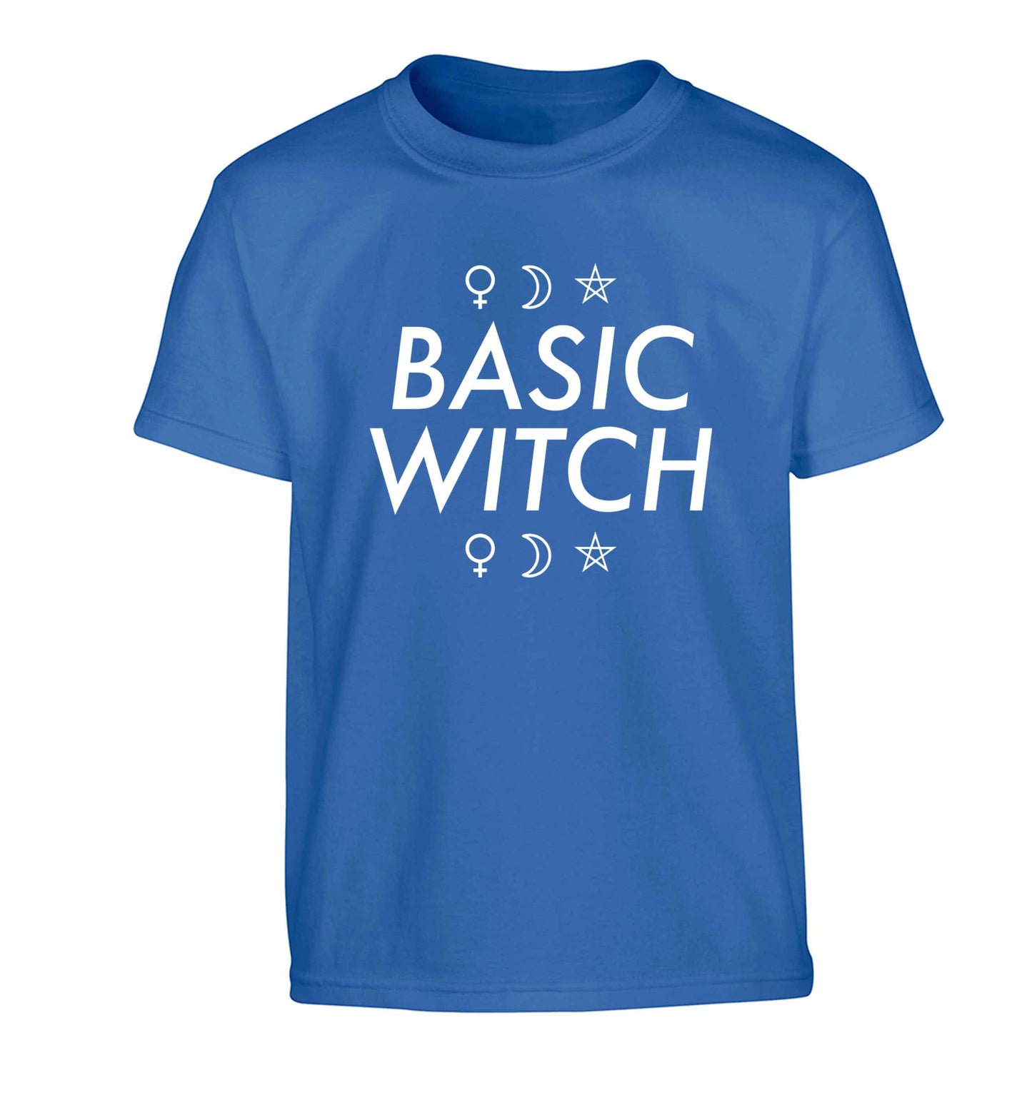 Basic witch 1 Children's blue Tshirt 12-13 Years