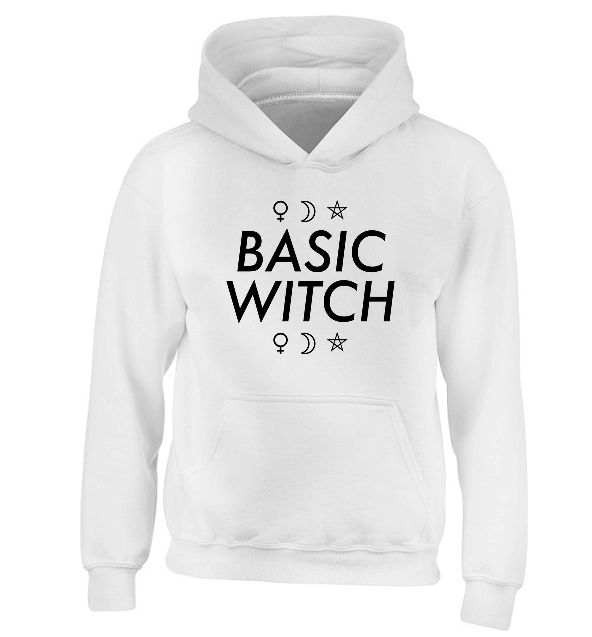 Basic witch 1 children's white hoodie 12-13 Years