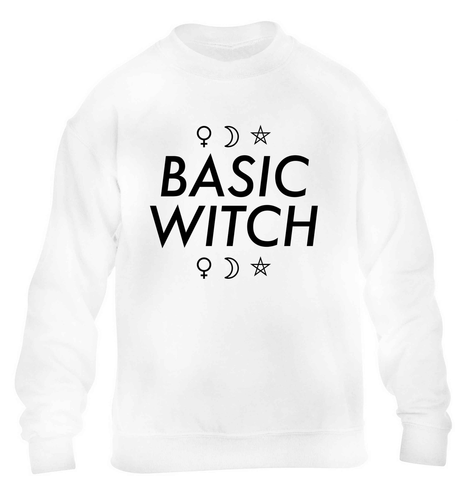 Basic witch 1 children's white sweater 12-13 Years