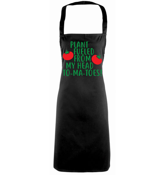Plant fueled from my head to-ma-toes black apron