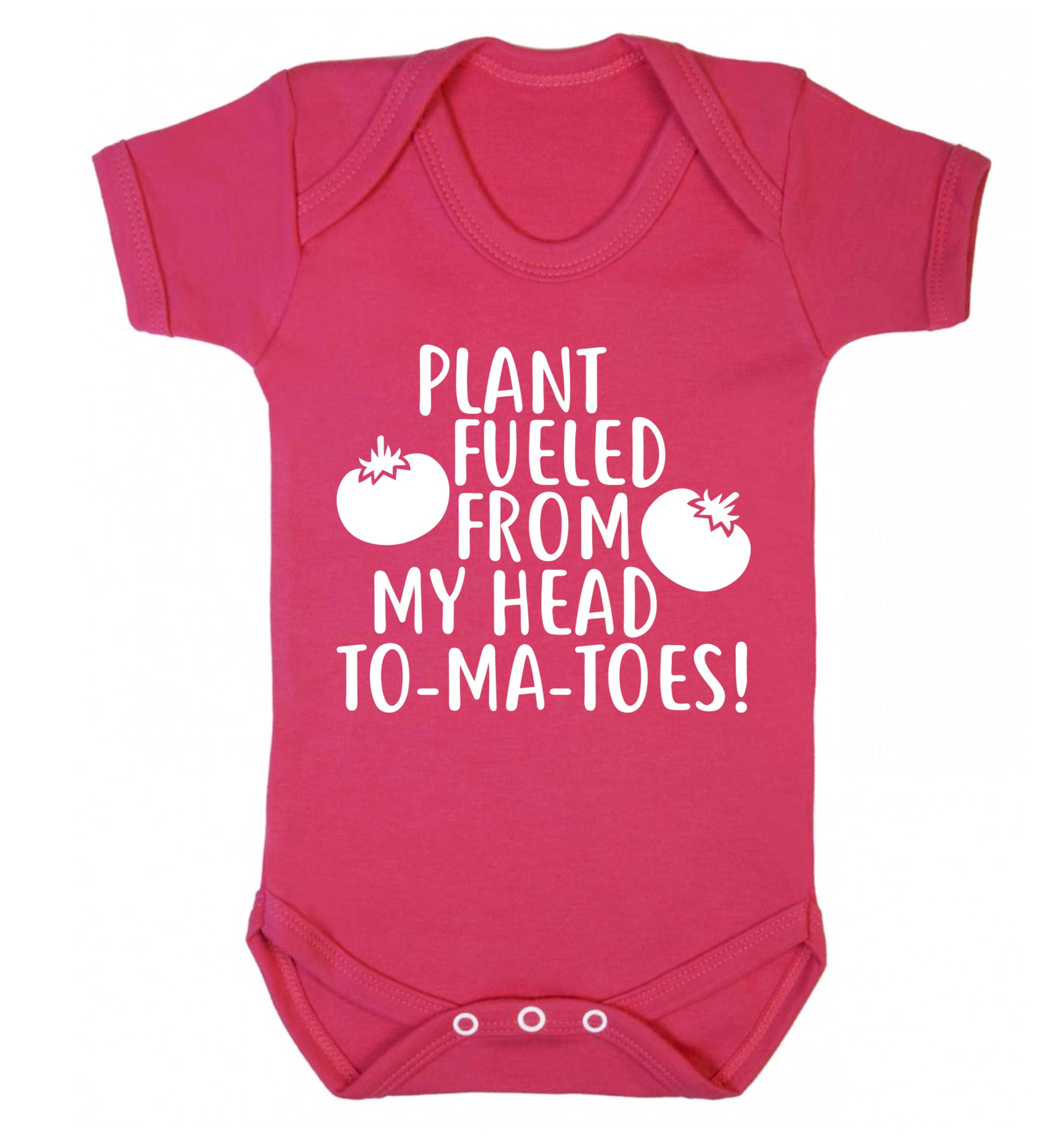 Plant fueled from my head to-ma-toes Baby Vest dark pink 18-24 months