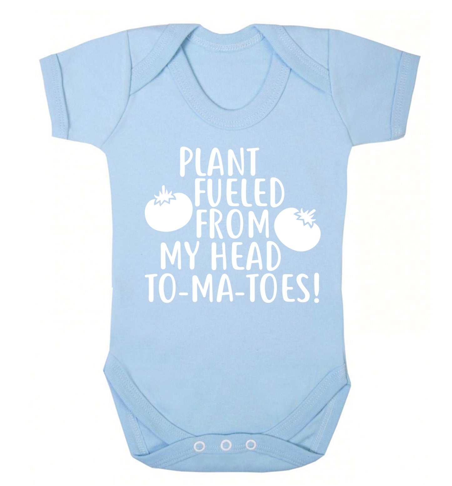 Plant fueled from my head to-ma-toes Baby Vest pale blue 18-24 months