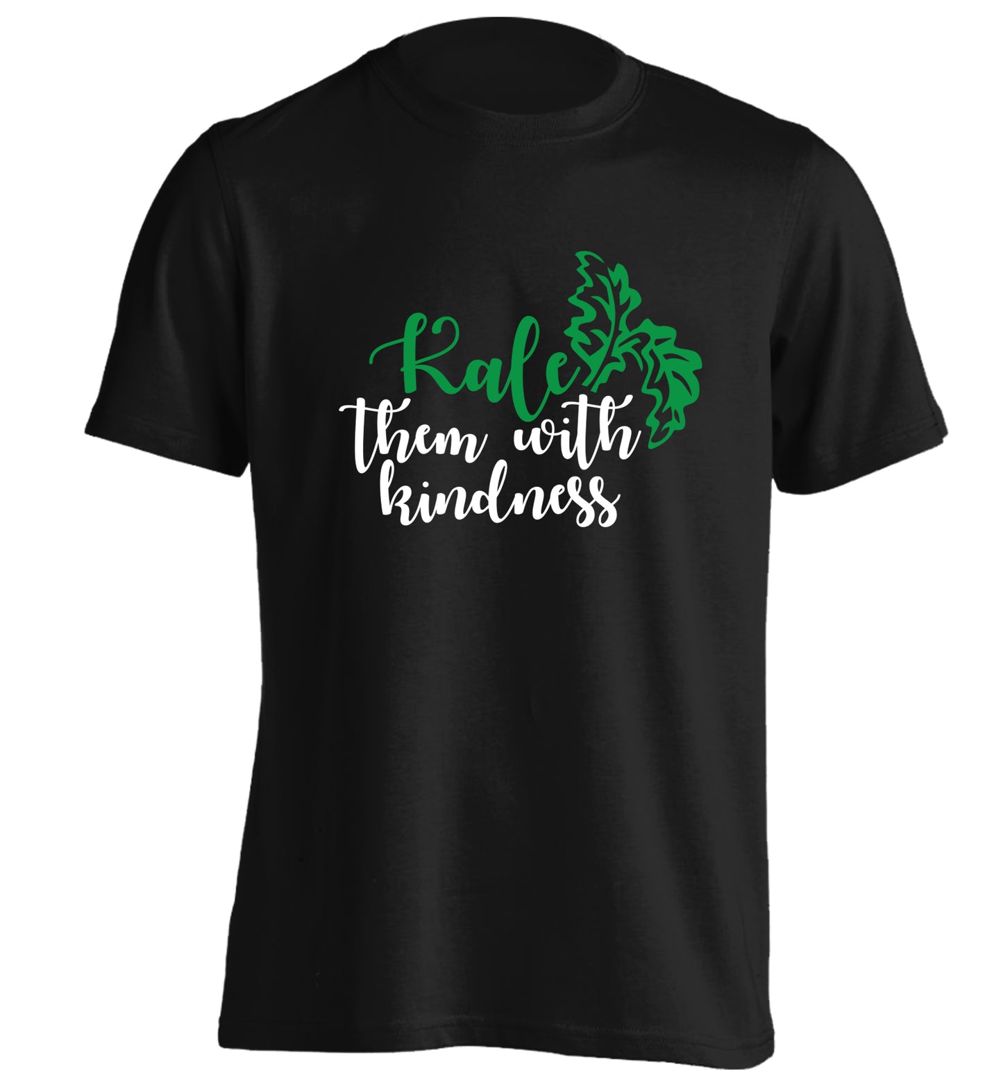 Kale them with kindness adults unisex black Tshirt 2XL