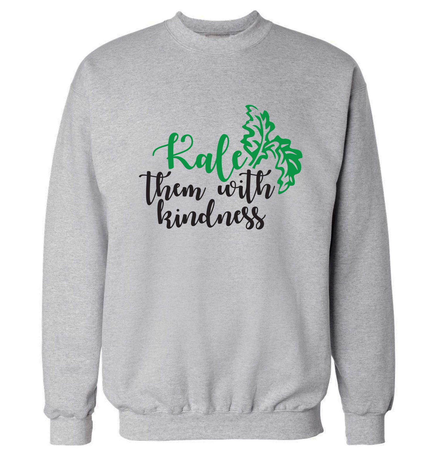 Kale them with kindness Adult's unisex grey Sweater 2XL