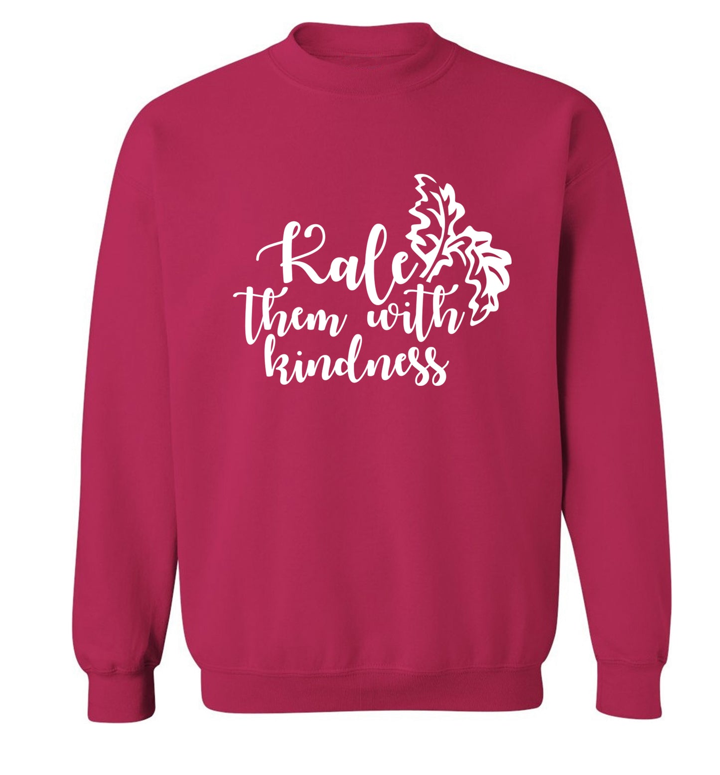 Kale them with kindness Adult's unisex pink Sweater 2XL