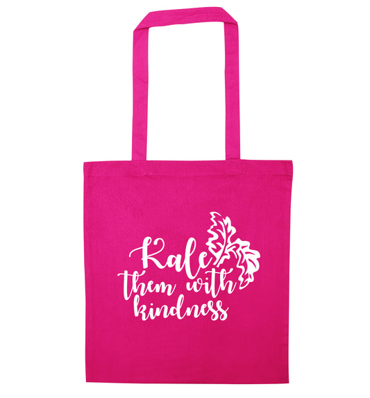 Kale them with kindness pink tote bag
