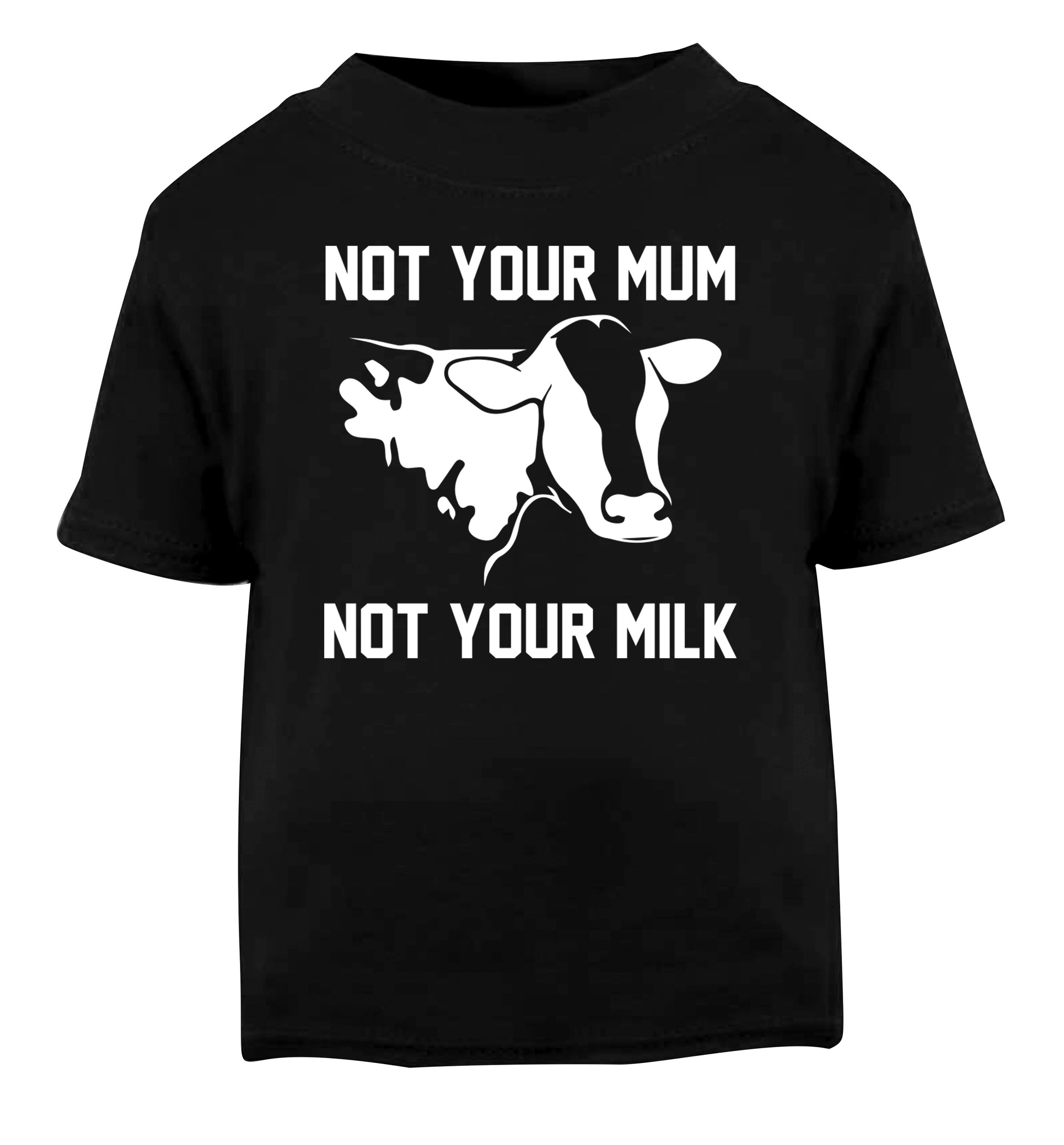 Not your mum not your milk Black Baby Toddler Tshirt 2 years