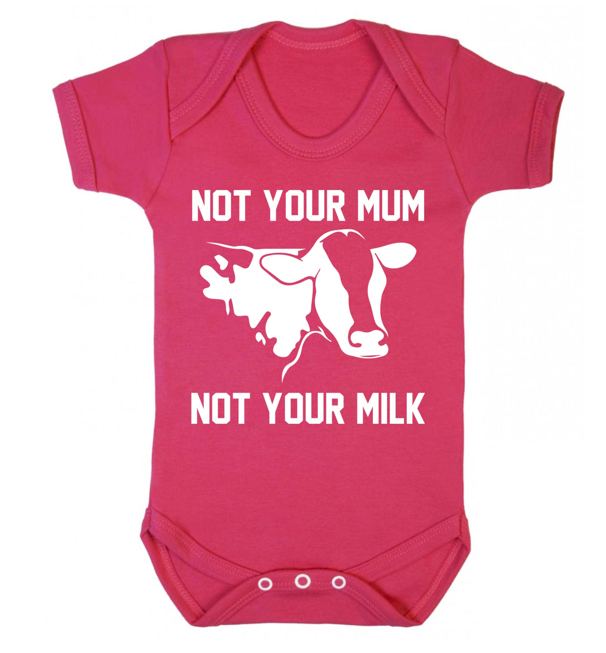 Not your mum not your milk Baby Vest dark pink 18-24 months