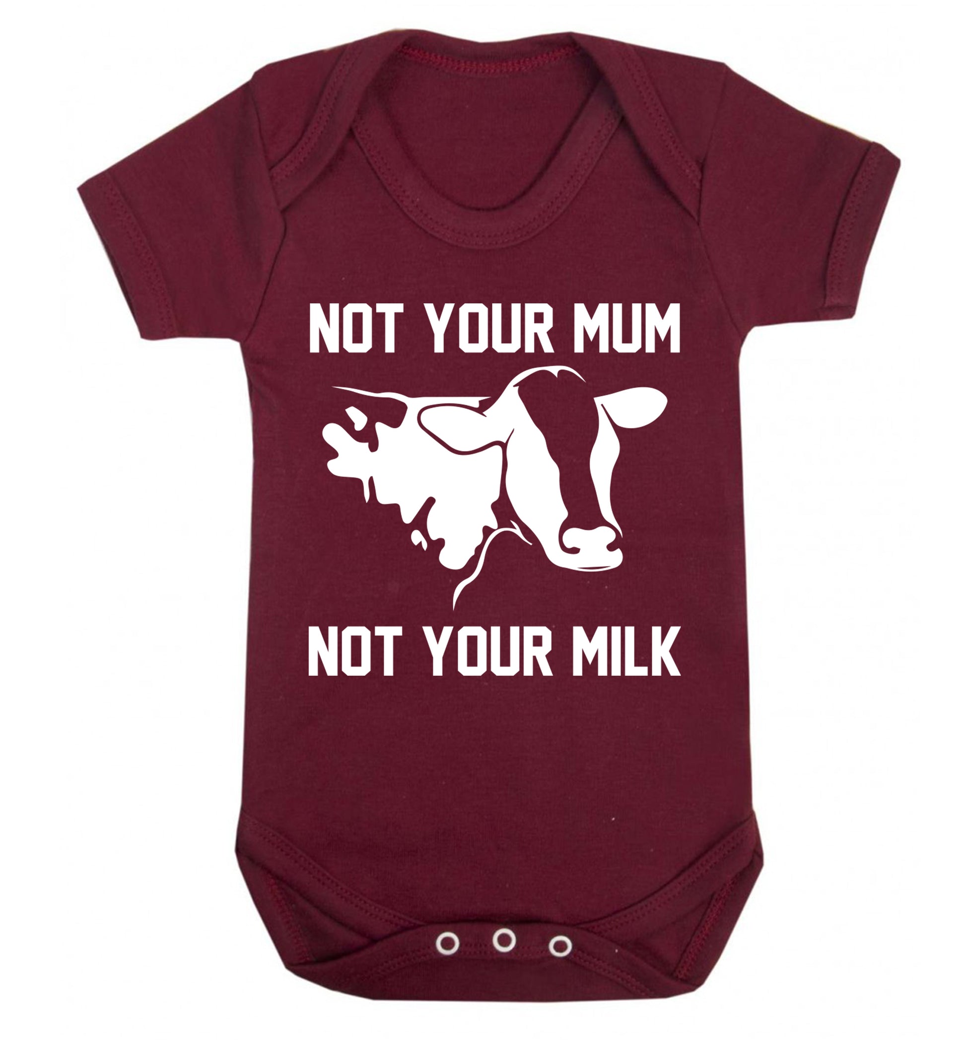 Not your mum not your milk Baby Vest maroon 18-24 months