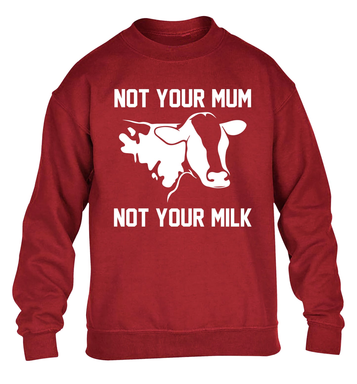 Not your mum not your milk children's grey sweater 12-14 Years