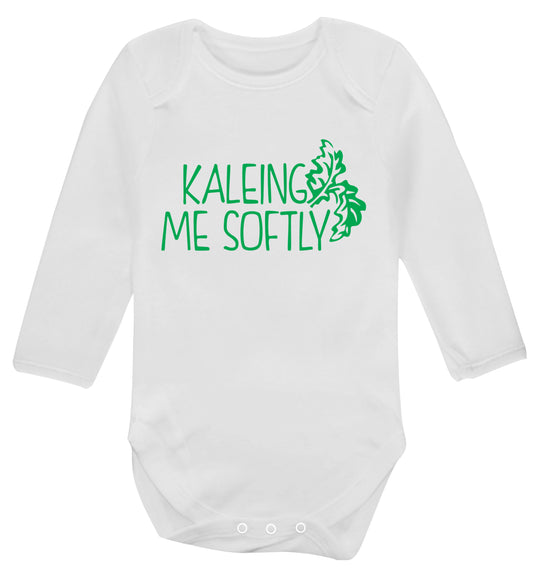Kaleing me softly Baby Vest long sleeved white 6-12 months